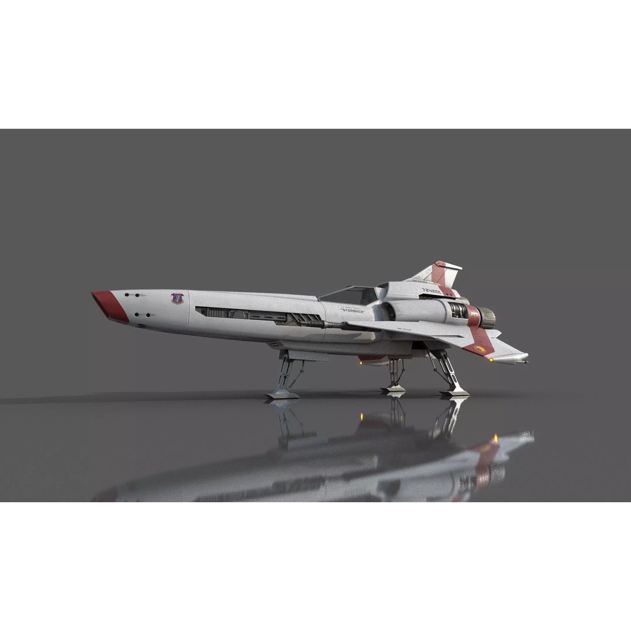 Viper Mk2 - Low-Poly Game-Ready 3D Model - View 2