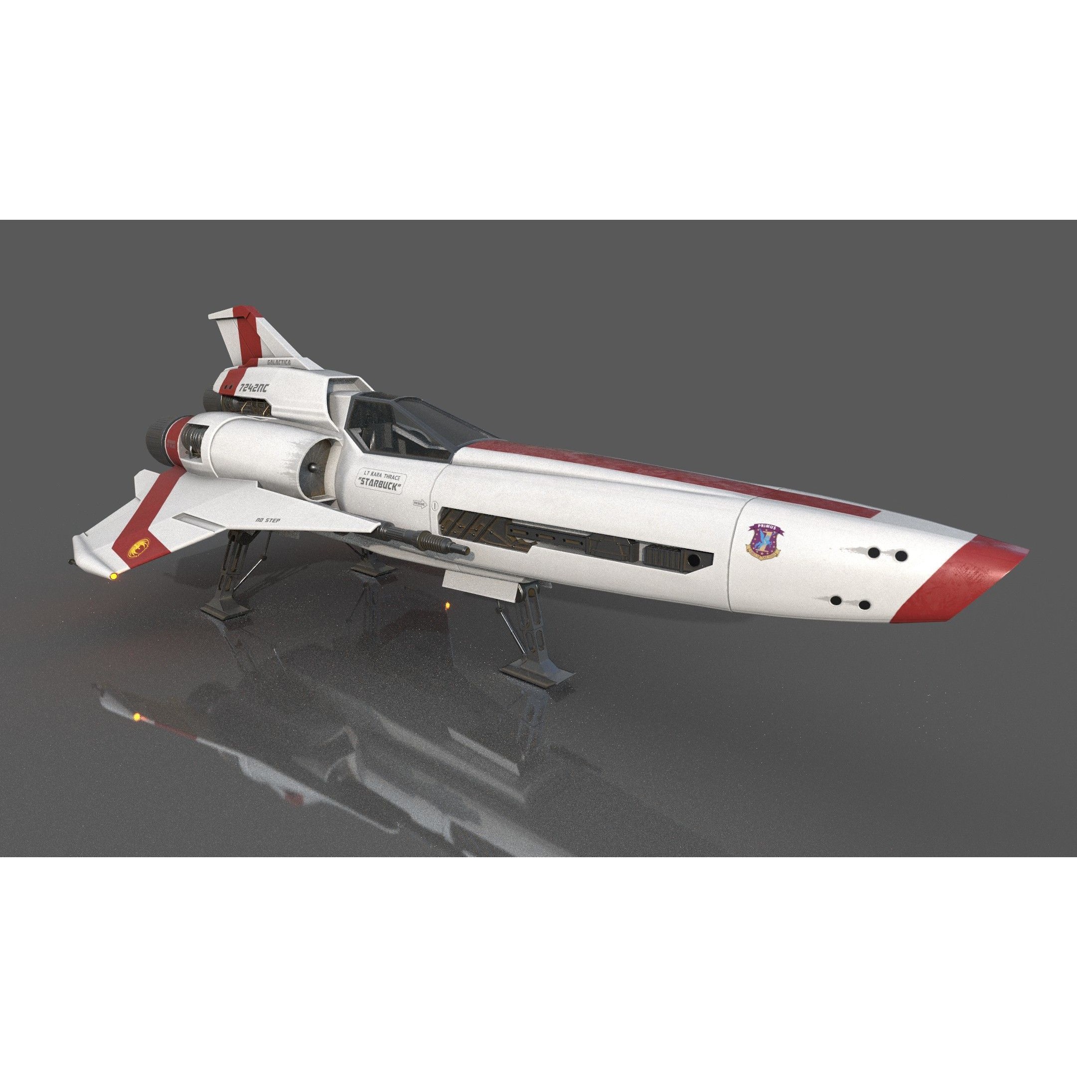 Viper Mk2 - Low-Poly Game-Ready 3D Model - View 3