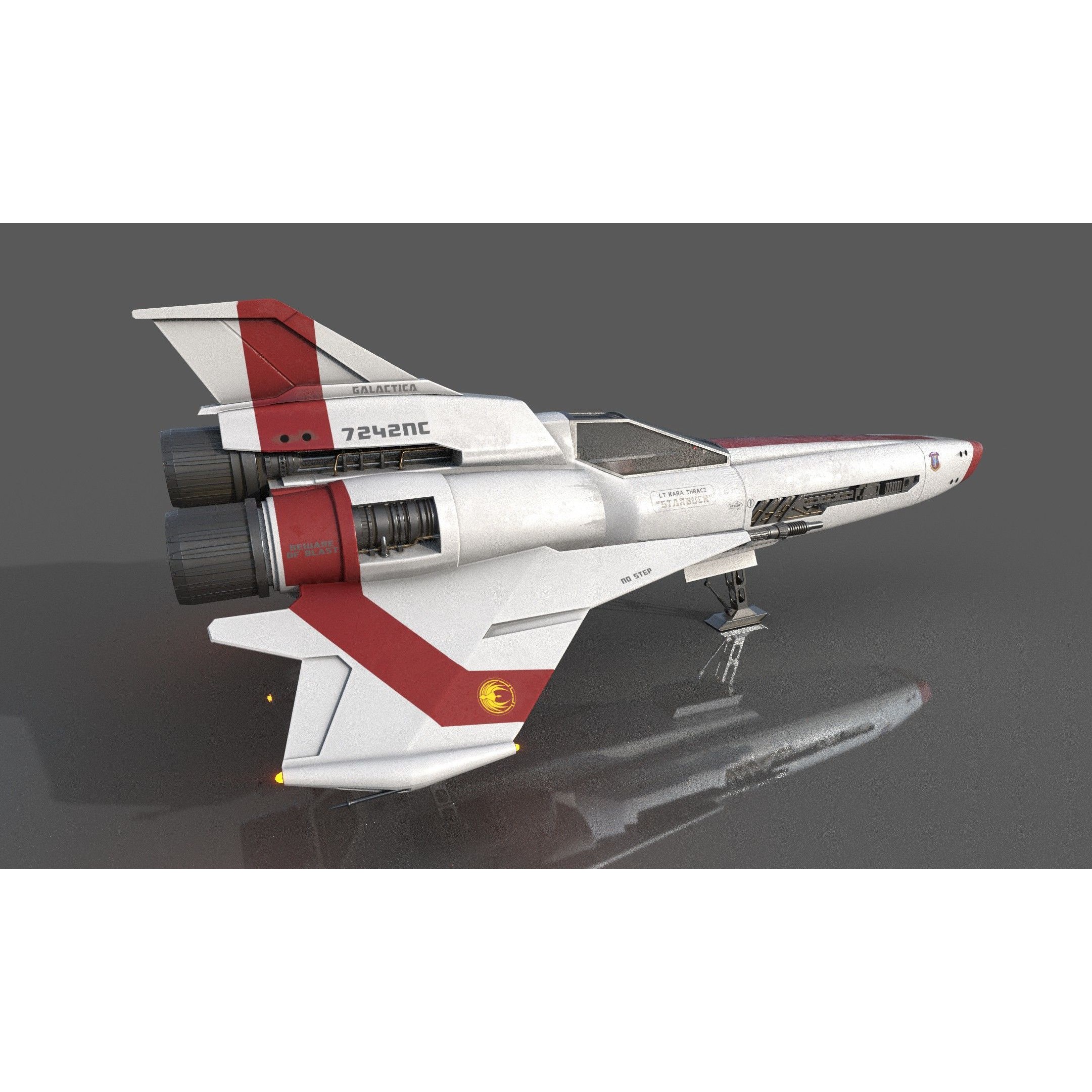 Viper Mk2 - Low-Poly Game-Ready 3D Model - View 4
