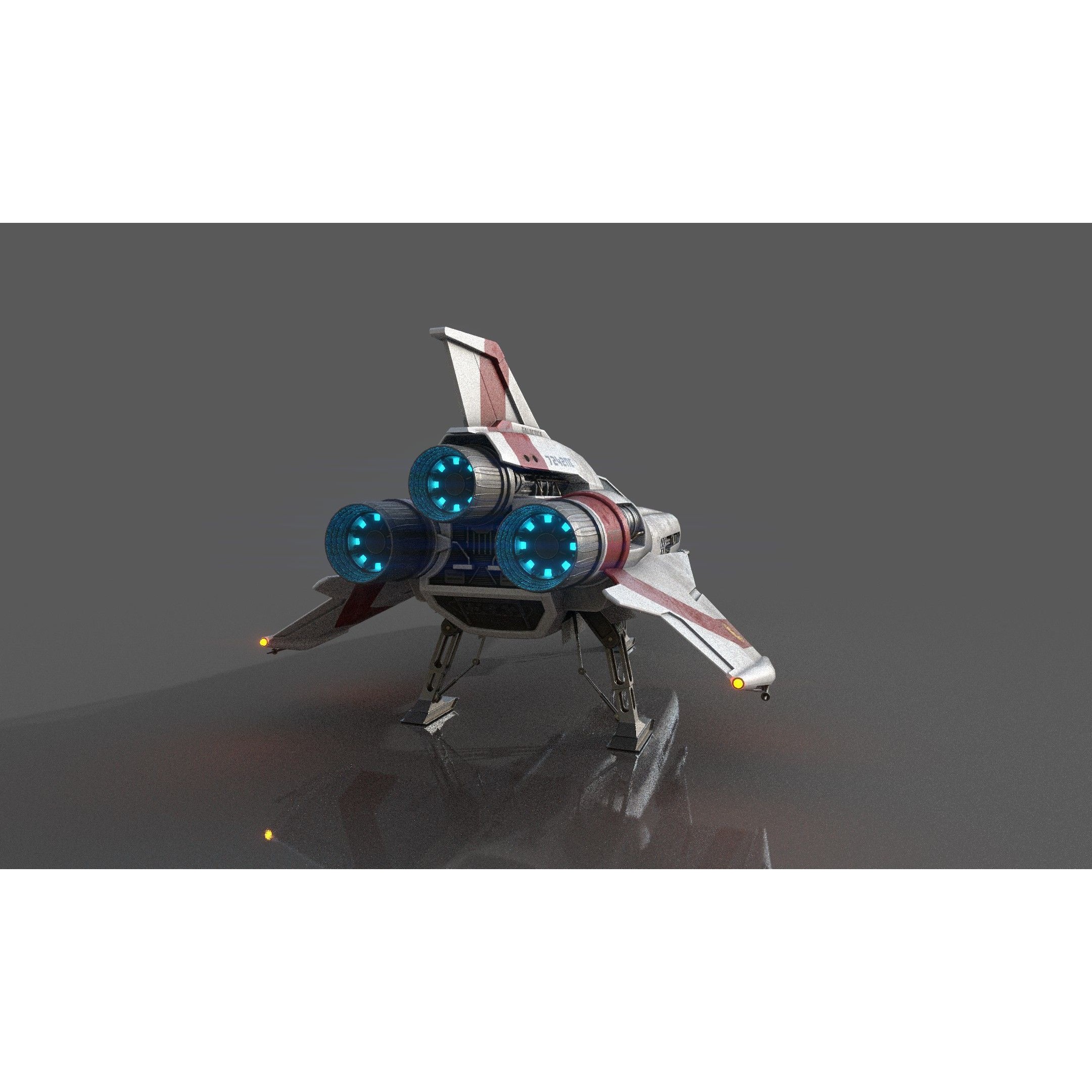Viper Mk2 - Low-Poly Game-Ready 3D Model - View 5