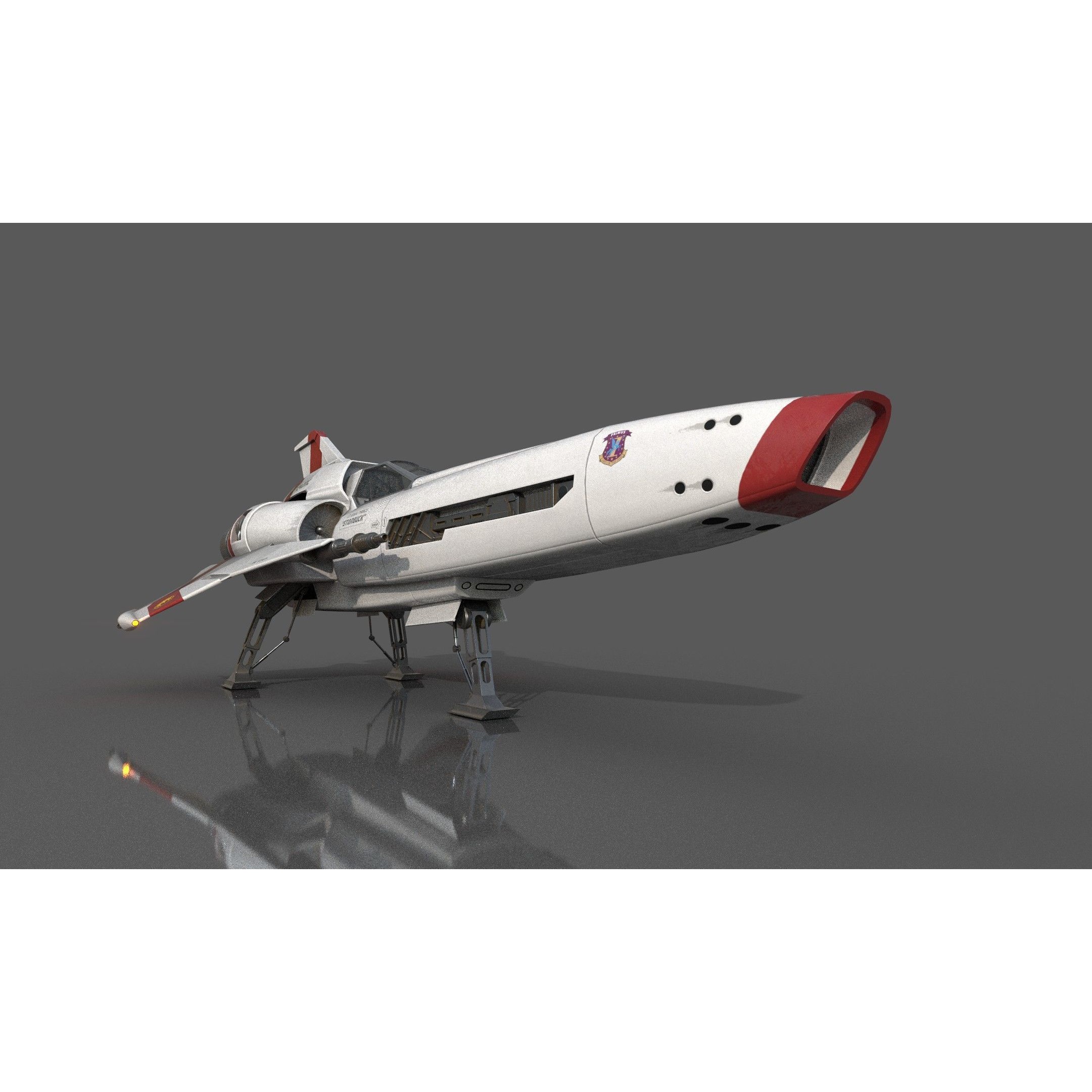 Viper Mk2 - Low-Poly Game-Ready 3D Model - View 7