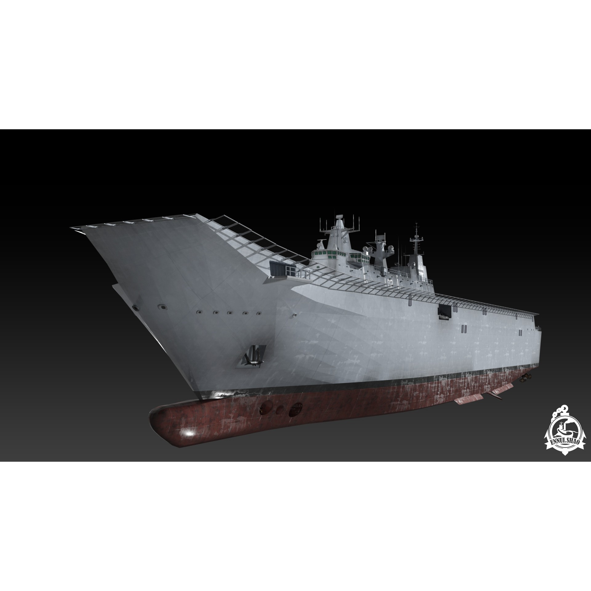 HMAS Canberra - Low-Poly Game-Ready 3D Model - View 8