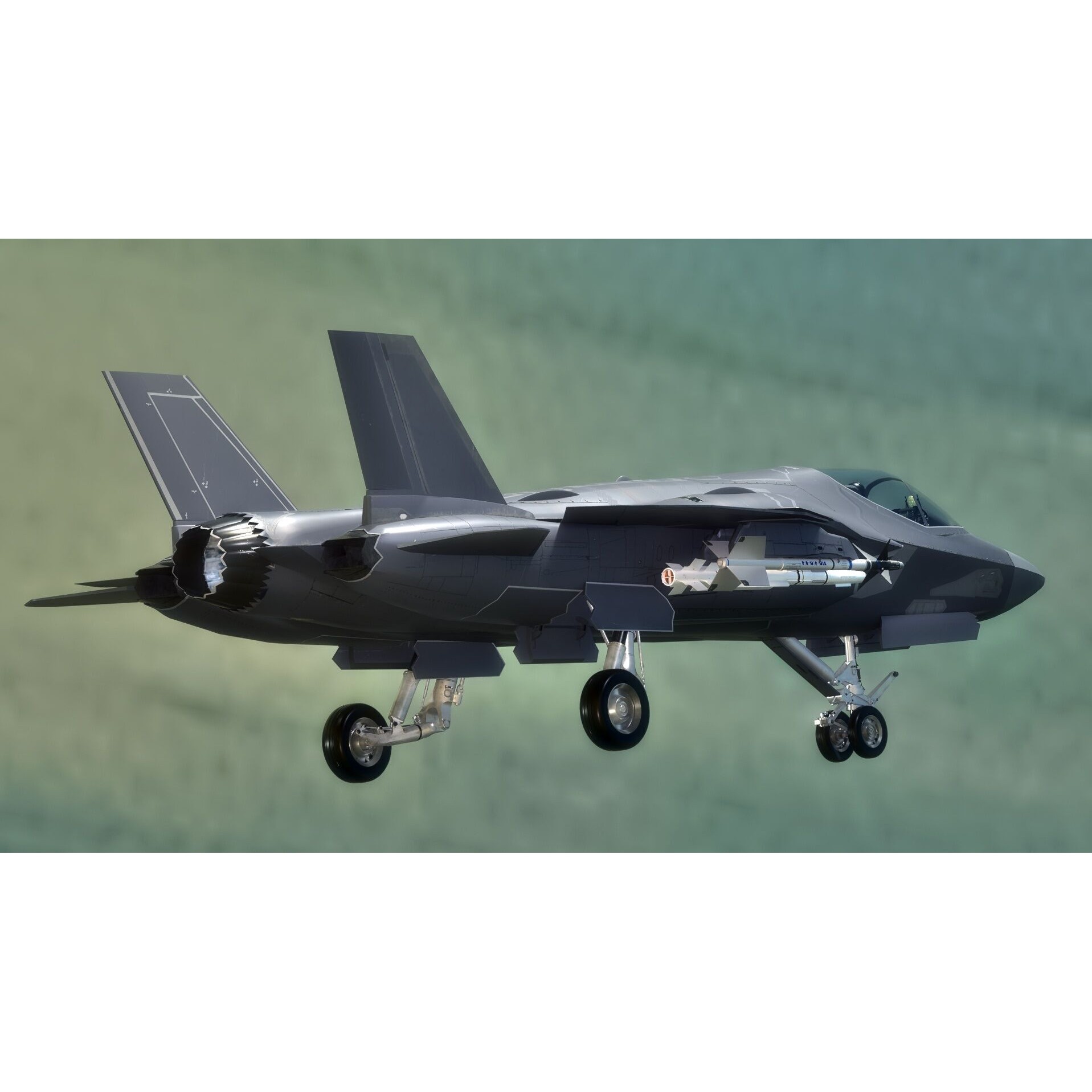 Custom Fighter Jet - Low-Poly Game-Ready 3D Model - View 17