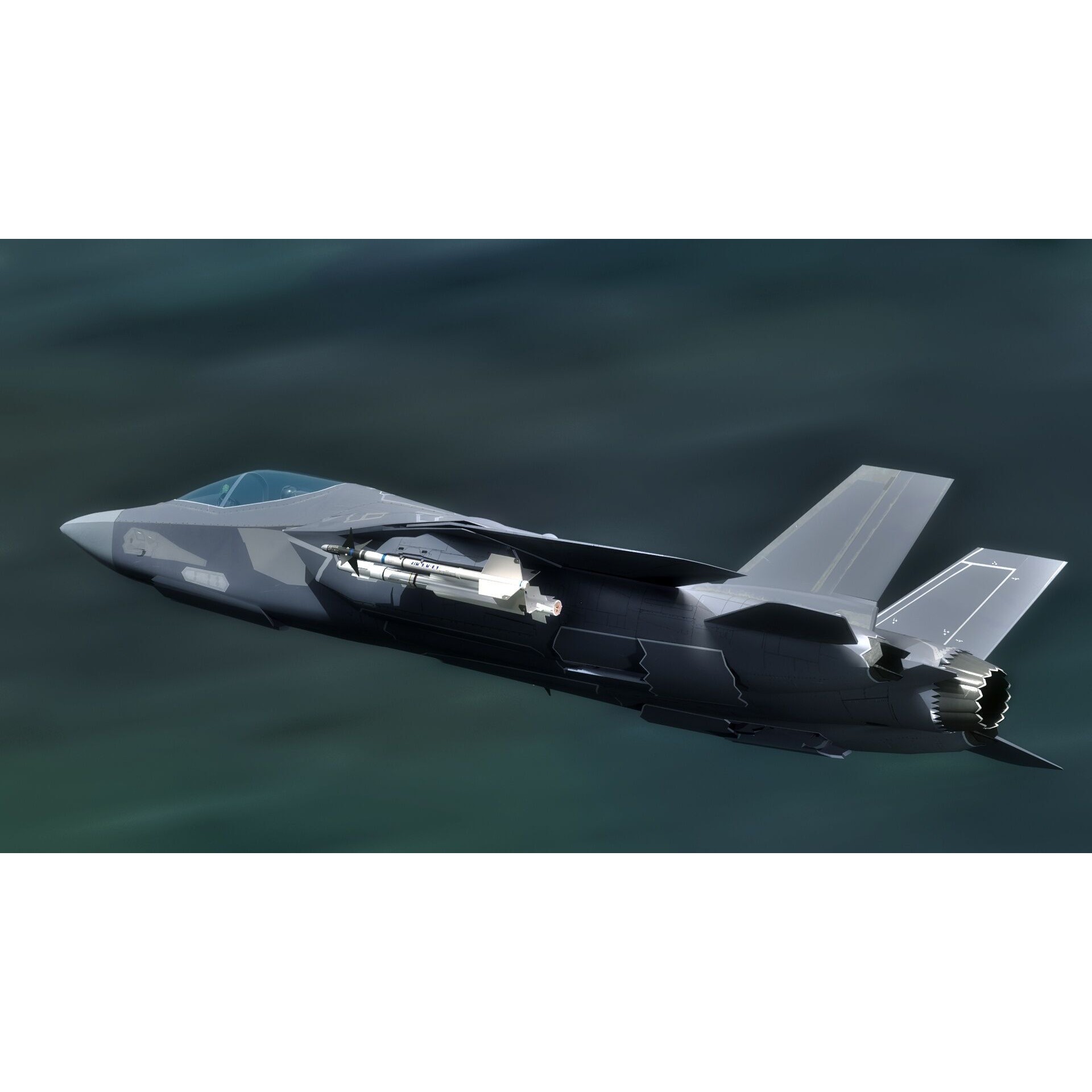 Custom Fighter Jet - Low-Poly Game-Ready 3D Model - View 18