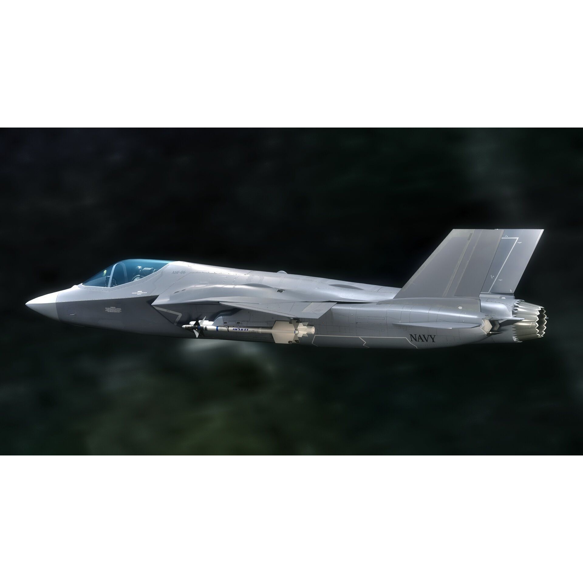 Custom Fighter Jet - Low-Poly Game-Ready 3D Model - View 19
