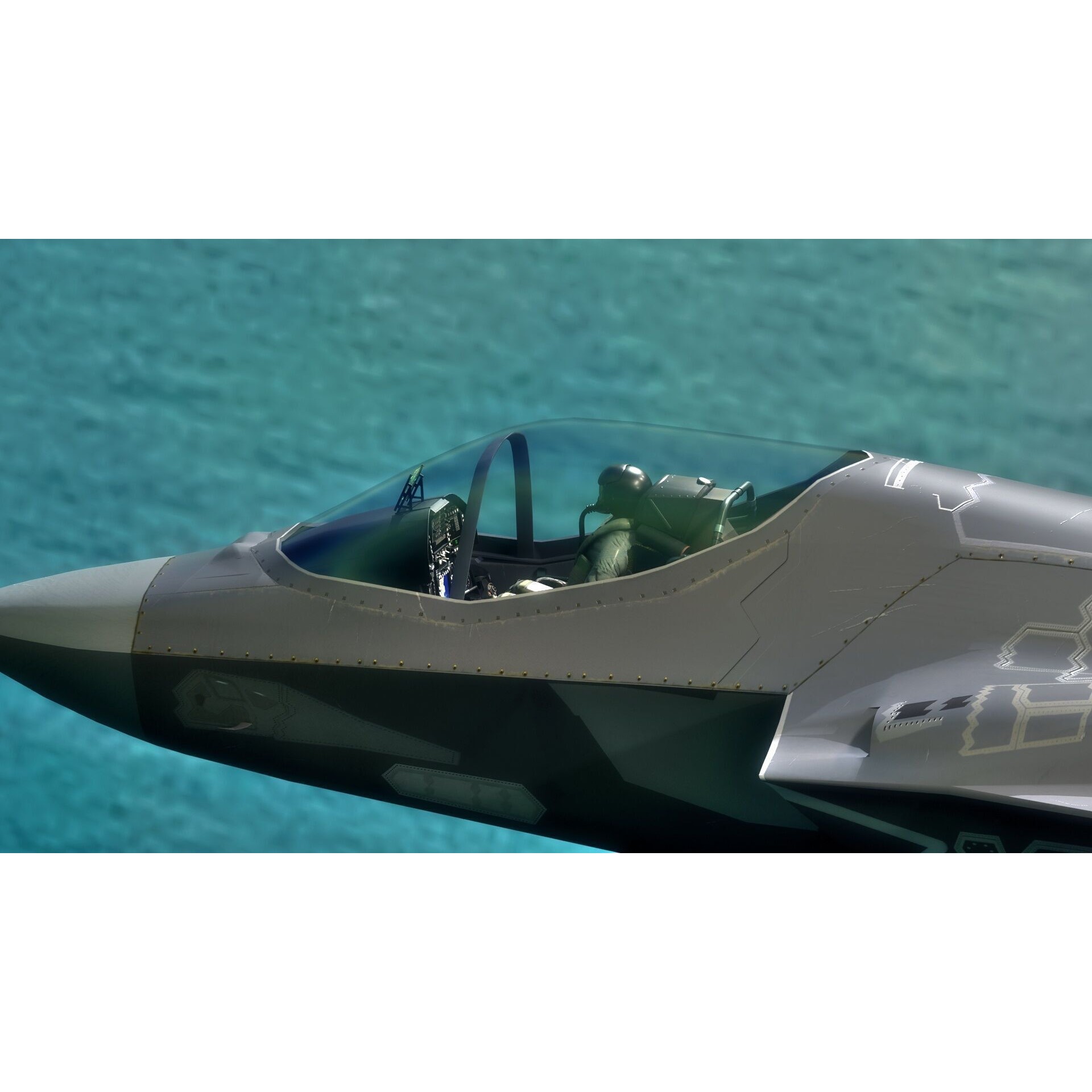 Custom Fighter Jet - Low-Poly Game-Ready 3D Model - View 21