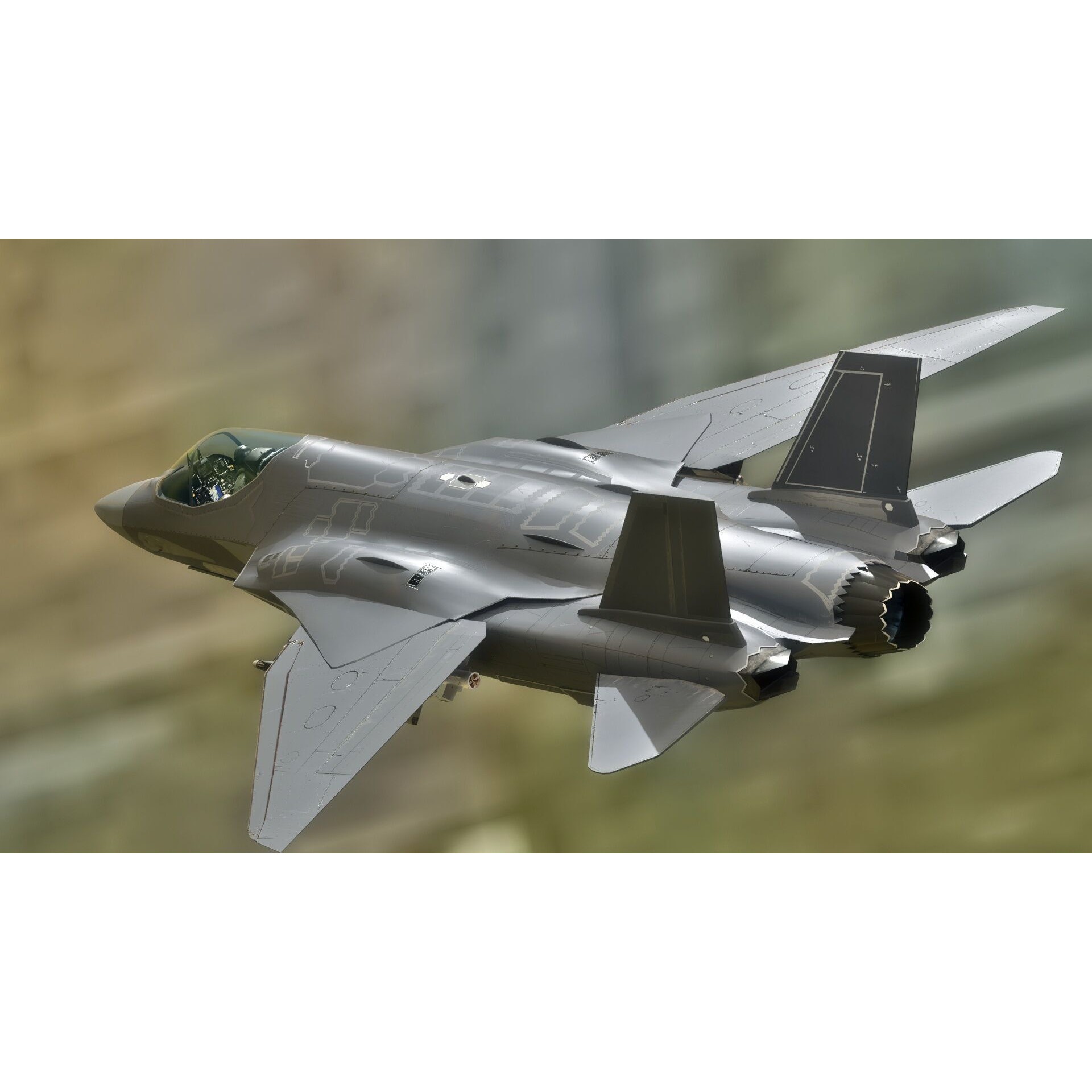 Custom Fighter Jet - Low-Poly Game-Ready 3D Model - View 3