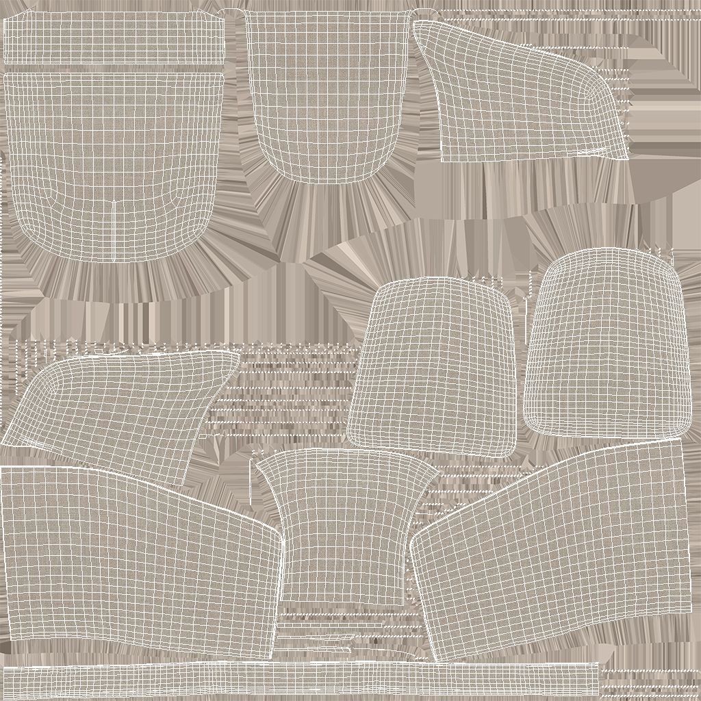 Chita Swivel Accent Armchair - PBR 3D Model - View 15