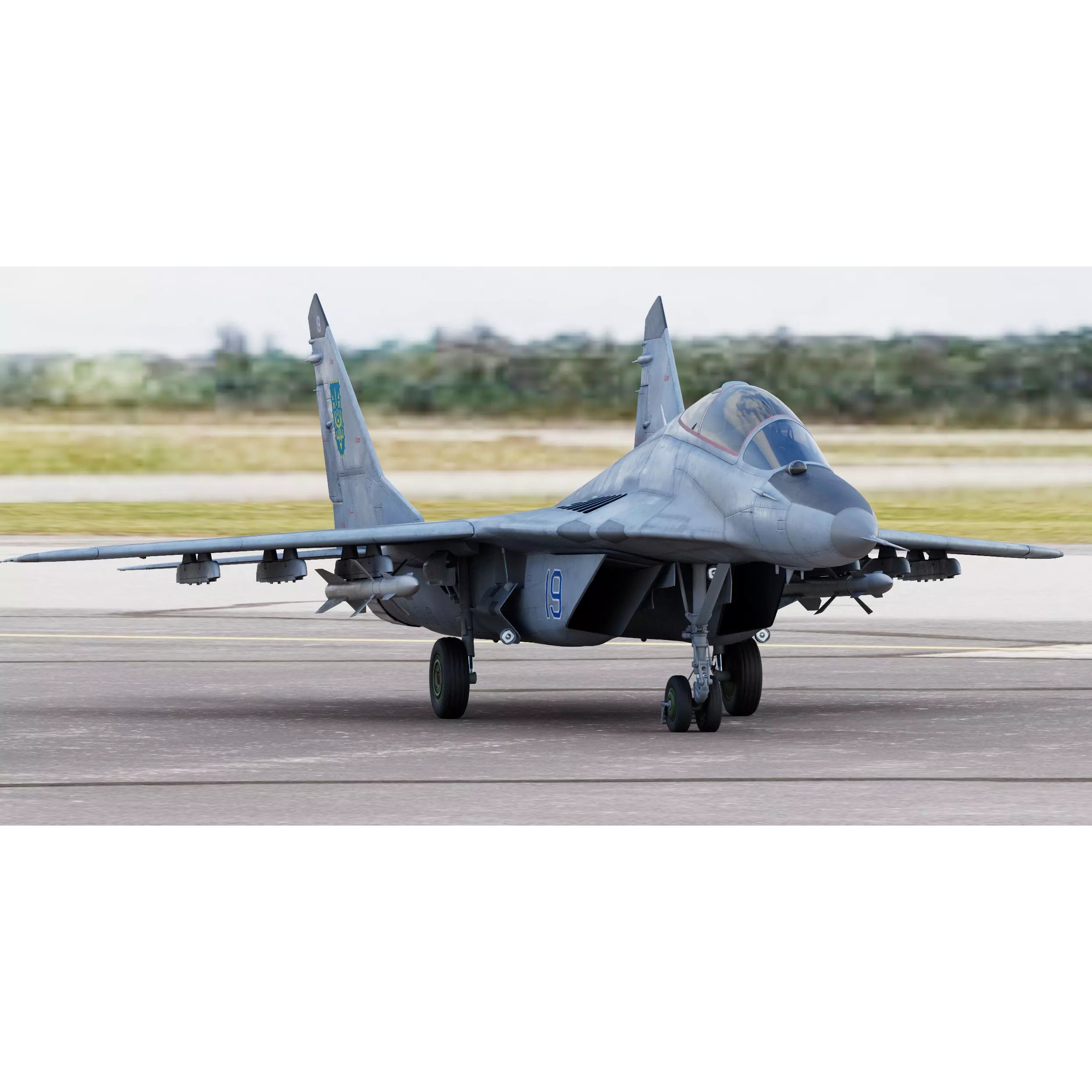 Mikoyan MiG-29UB Fulcrum - Game-Ready 3D Model - View 3