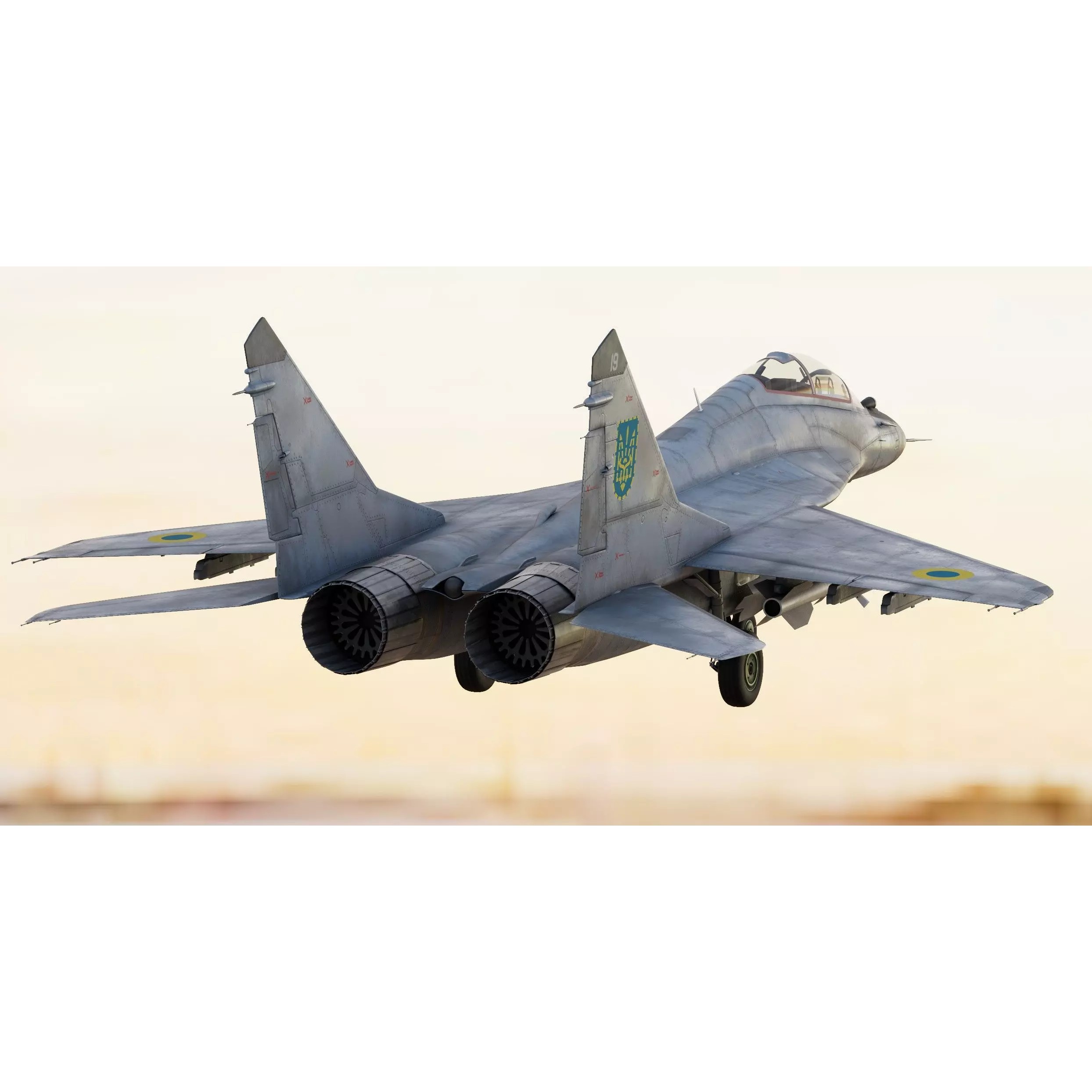 Mikoyan MiG-29UB Fulcrum - Game-Ready 3D Model - View 4