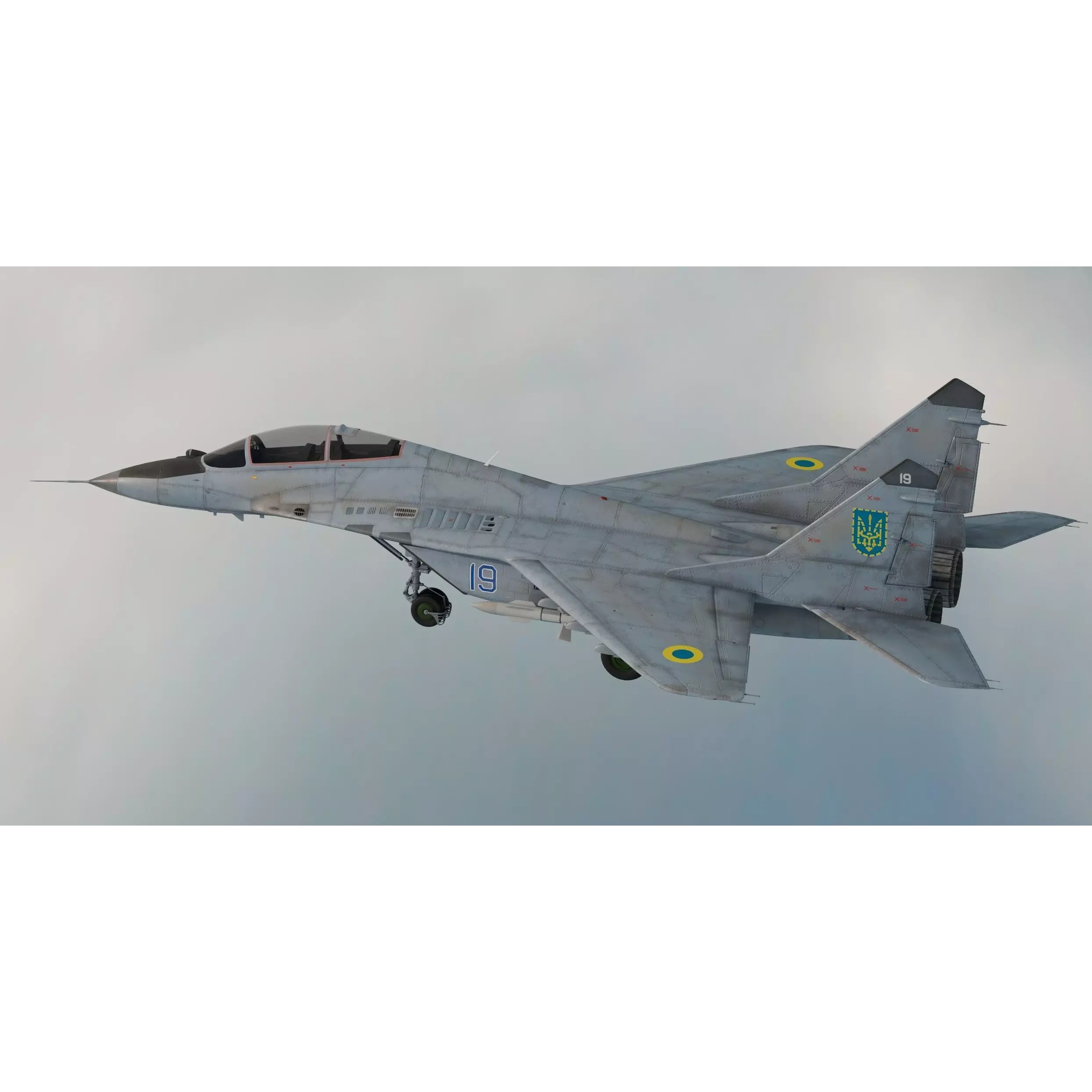 Mikoyan MiG-29UB Fulcrum - Game-Ready 3D Model - View 6