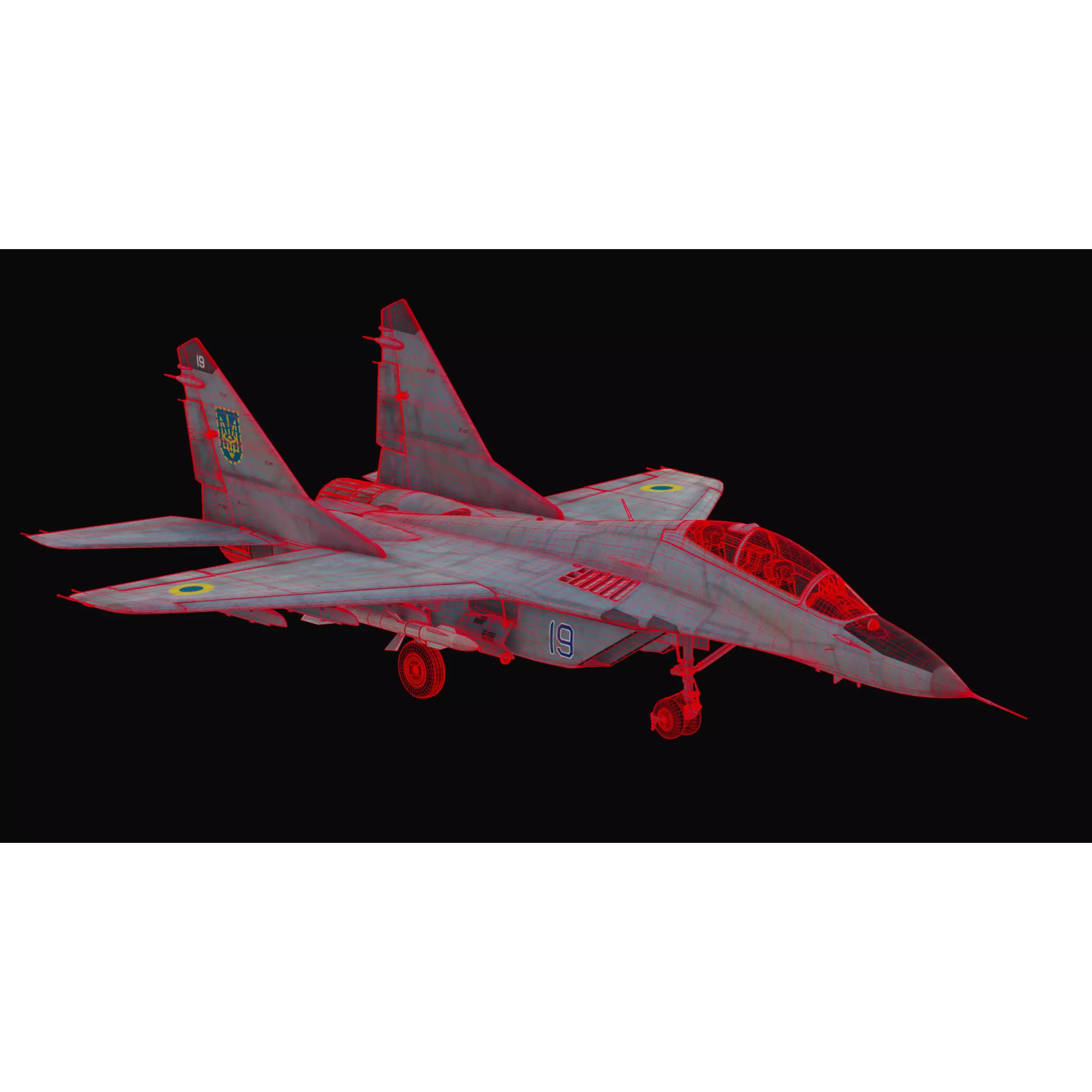 Mikoyan MiG-29UB Fulcrum - Game-Ready 3D Model - View 8
