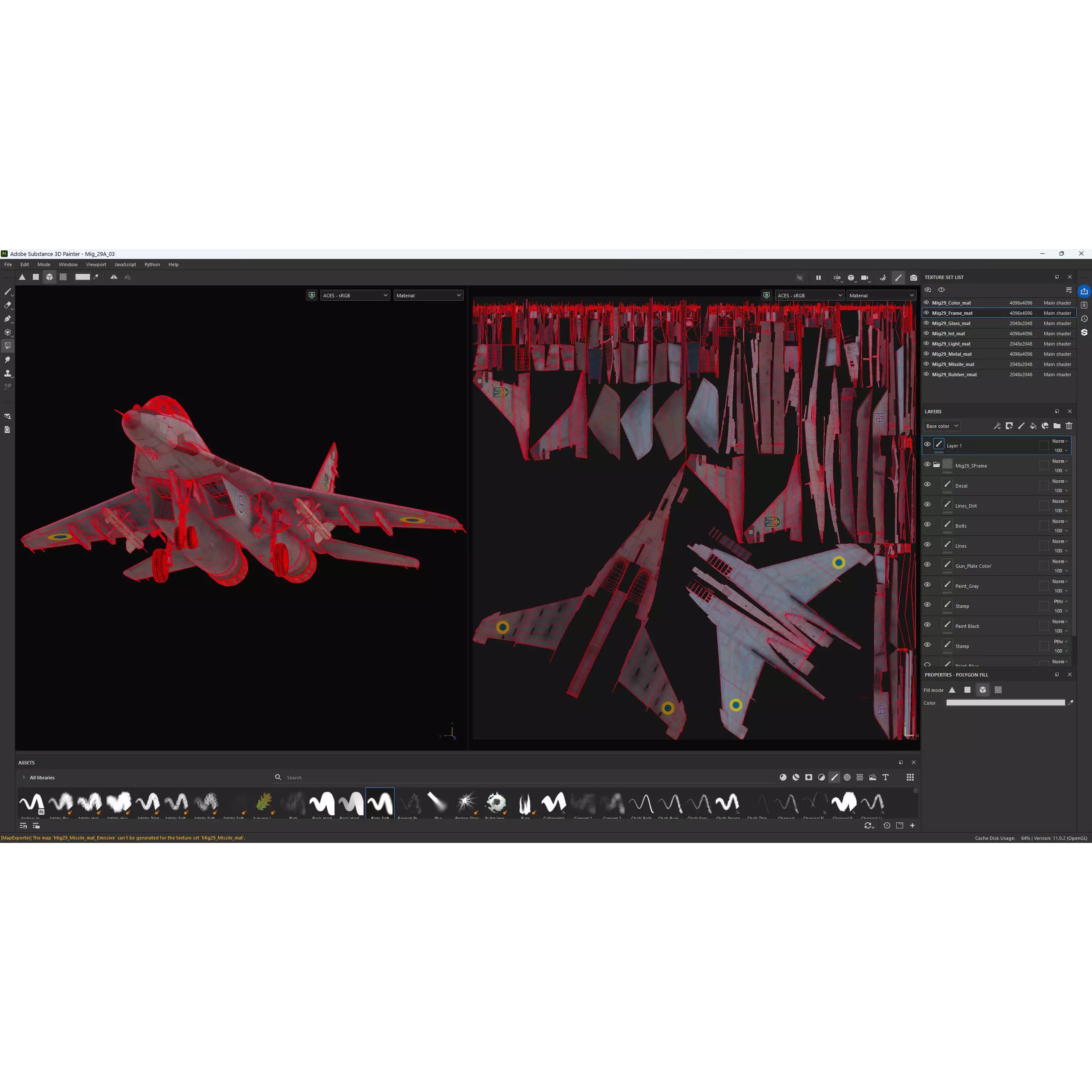 Mikoyan MiG-29UB Fulcrum - Game-Ready 3D Model - View 9