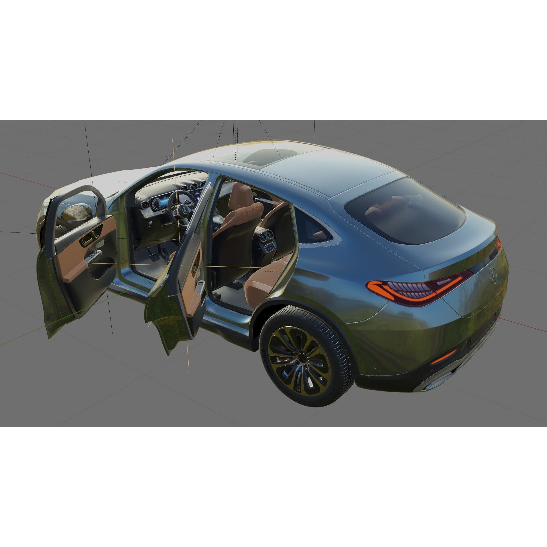 Mercedes-Benz GLC Coupe 2024 - Detailed 3D Model - View 20