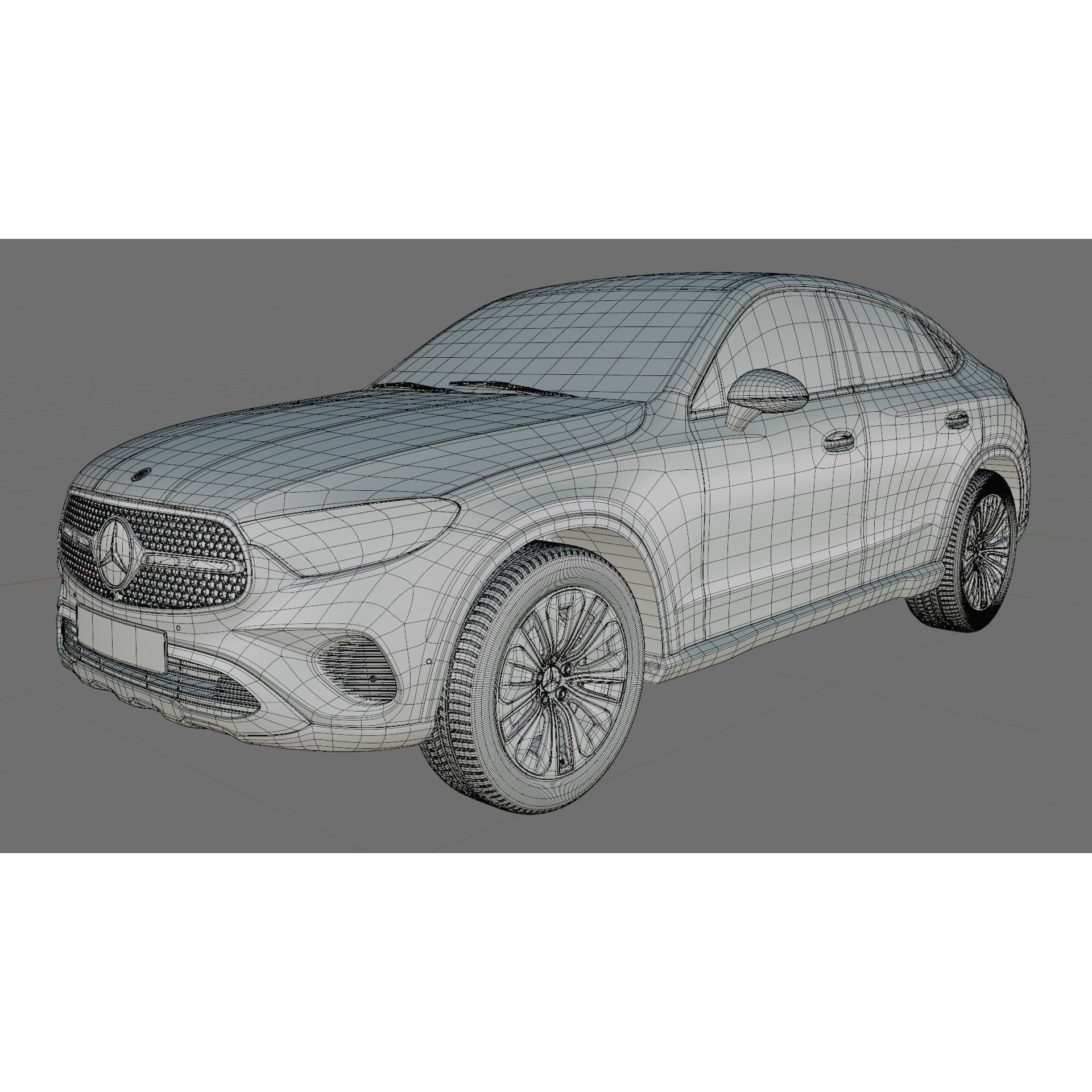 Mercedes-Benz GLC Coupe 2024 - Detailed 3D Model - View 21