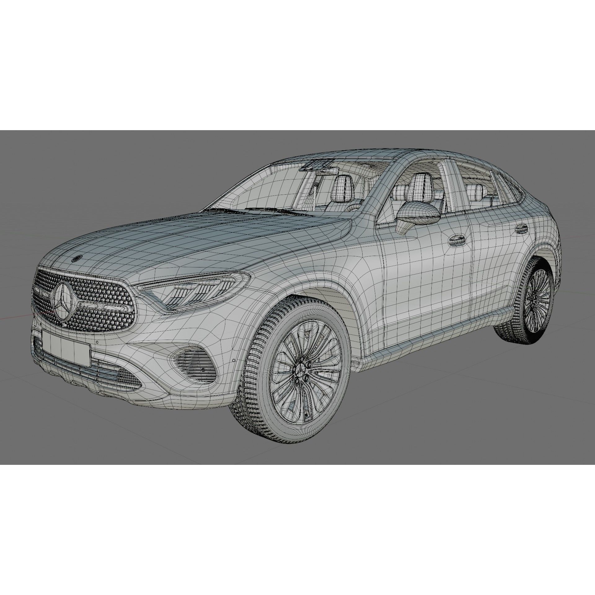 Mercedes-Benz GLC Coupe 2024 - Detailed 3D Model - View 22
