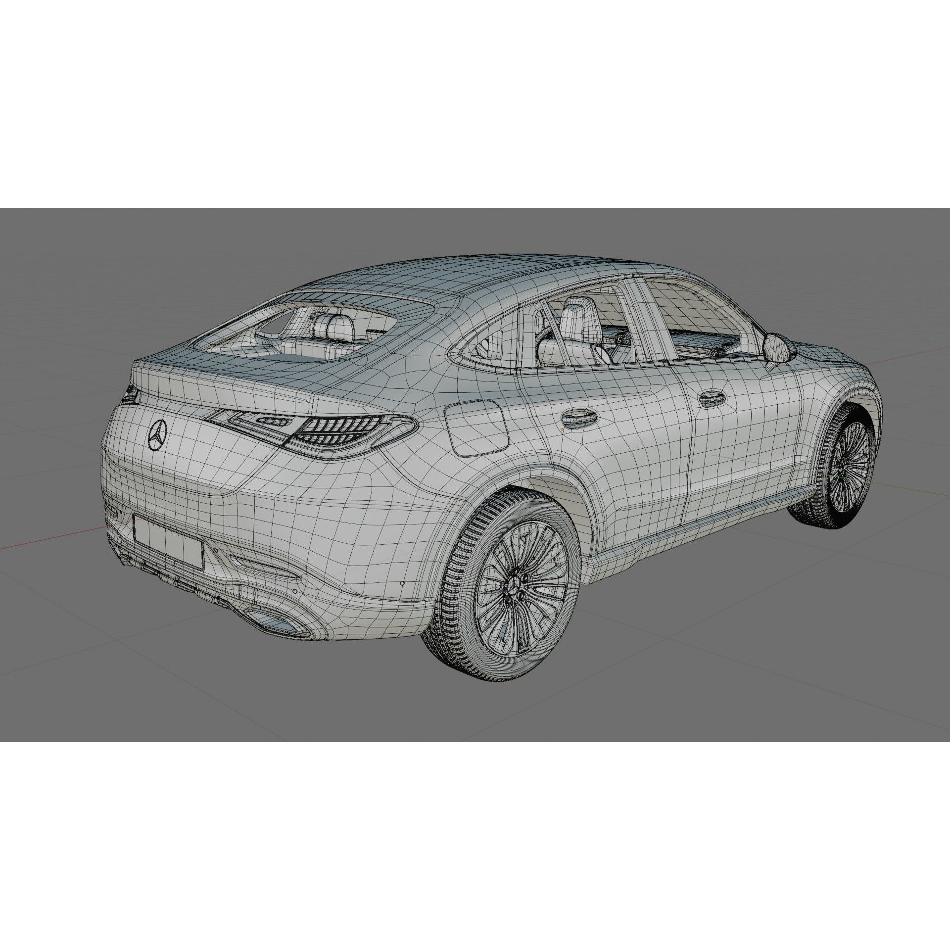 Mercedes-Benz GLC Coupe 2024 - Detailed 3D Model - View 24