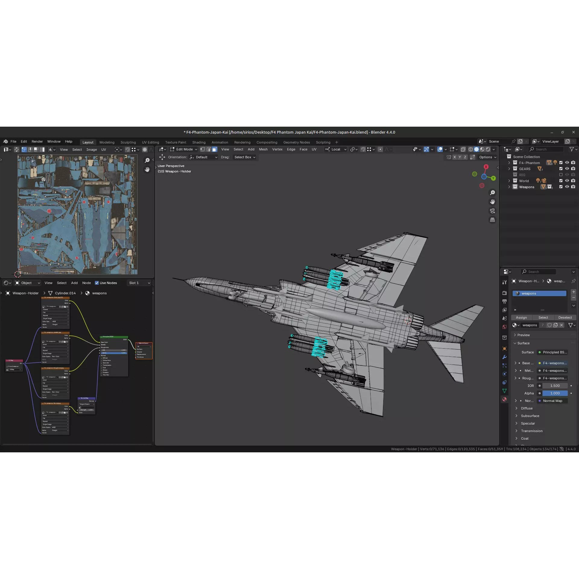 F4 Phantom 2 Kai - Low-Poly Game-Ready 3D Model