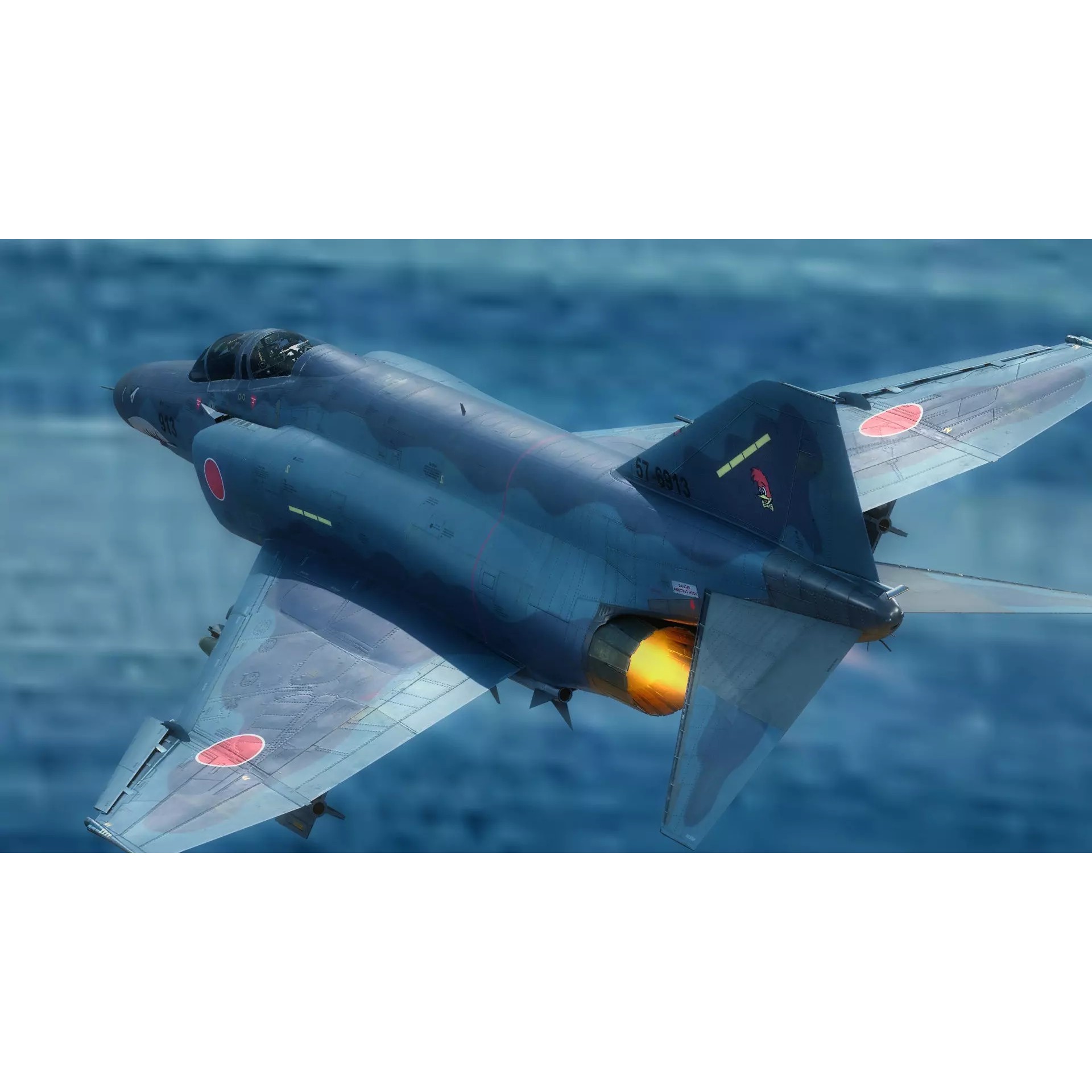 F4 Phantom 2 Kai - Low-Poly Game-Ready 3D Model - View 13