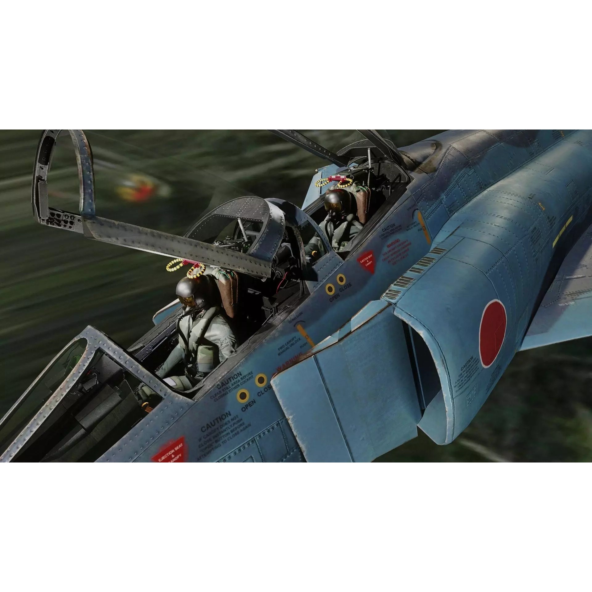 F4 Phantom 2 Kai - Low-Poly Game-Ready 3D Model - View 17