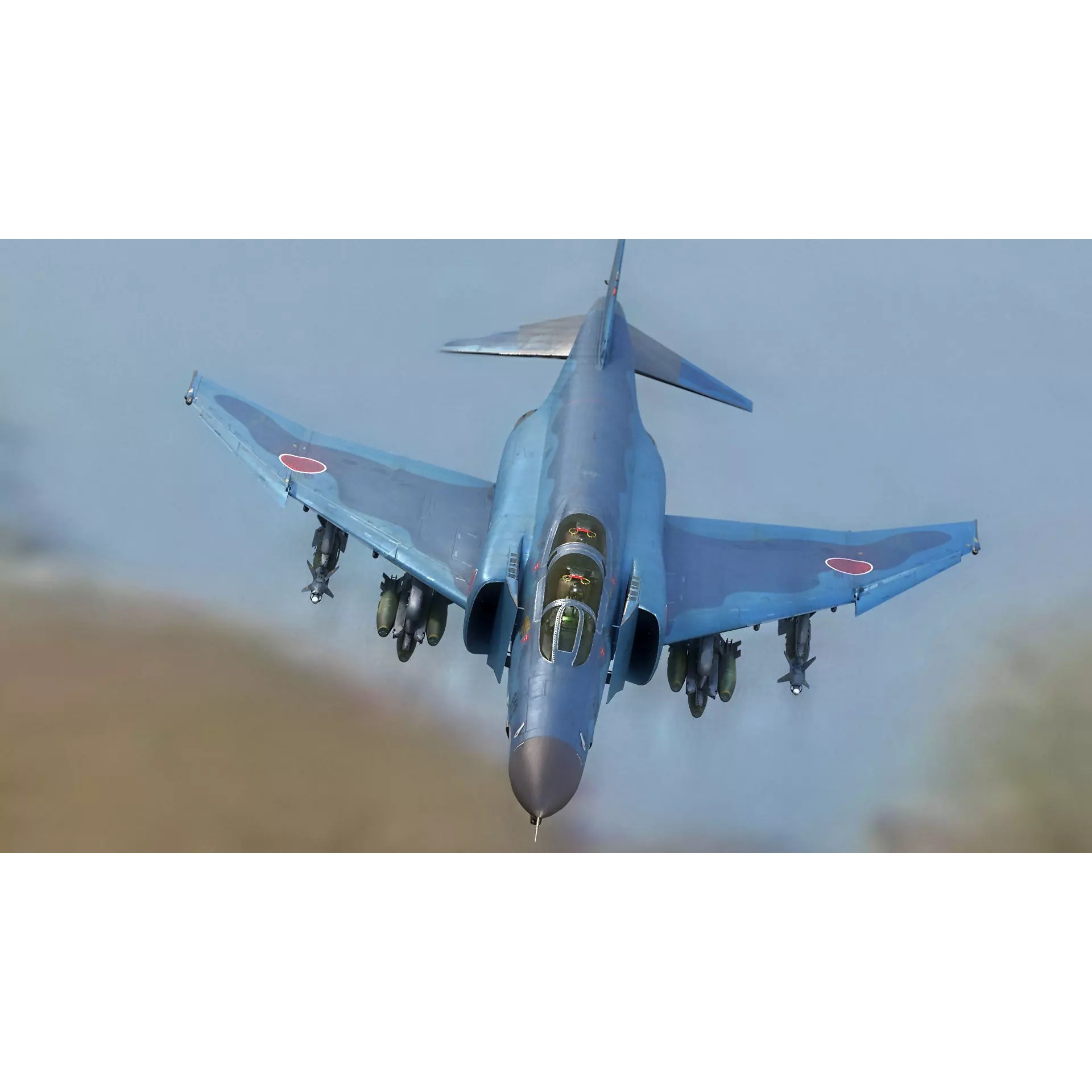 F4 Phantom 2 Kai - Low-Poly Game-Ready 3D Model - View 4