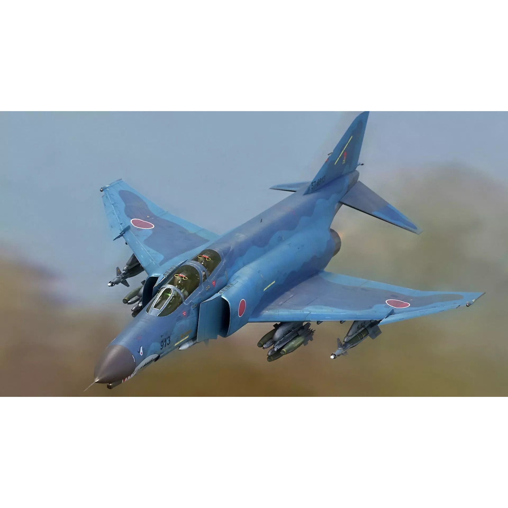 F4 Phantom 2 Kai - Low-Poly Game-Ready 3D Model - View 6