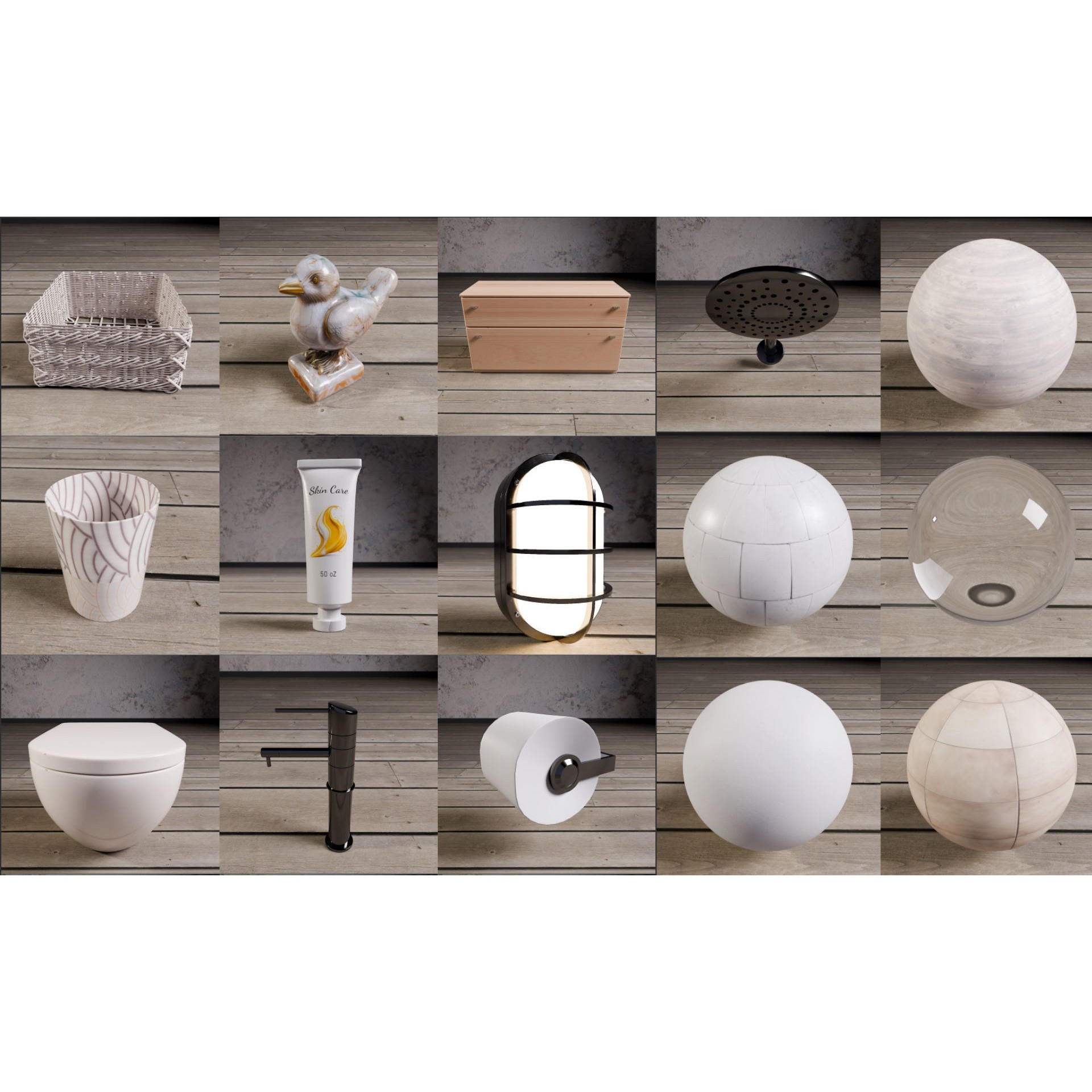 Green Bathroom - Game-Ready 3D Model - View 10