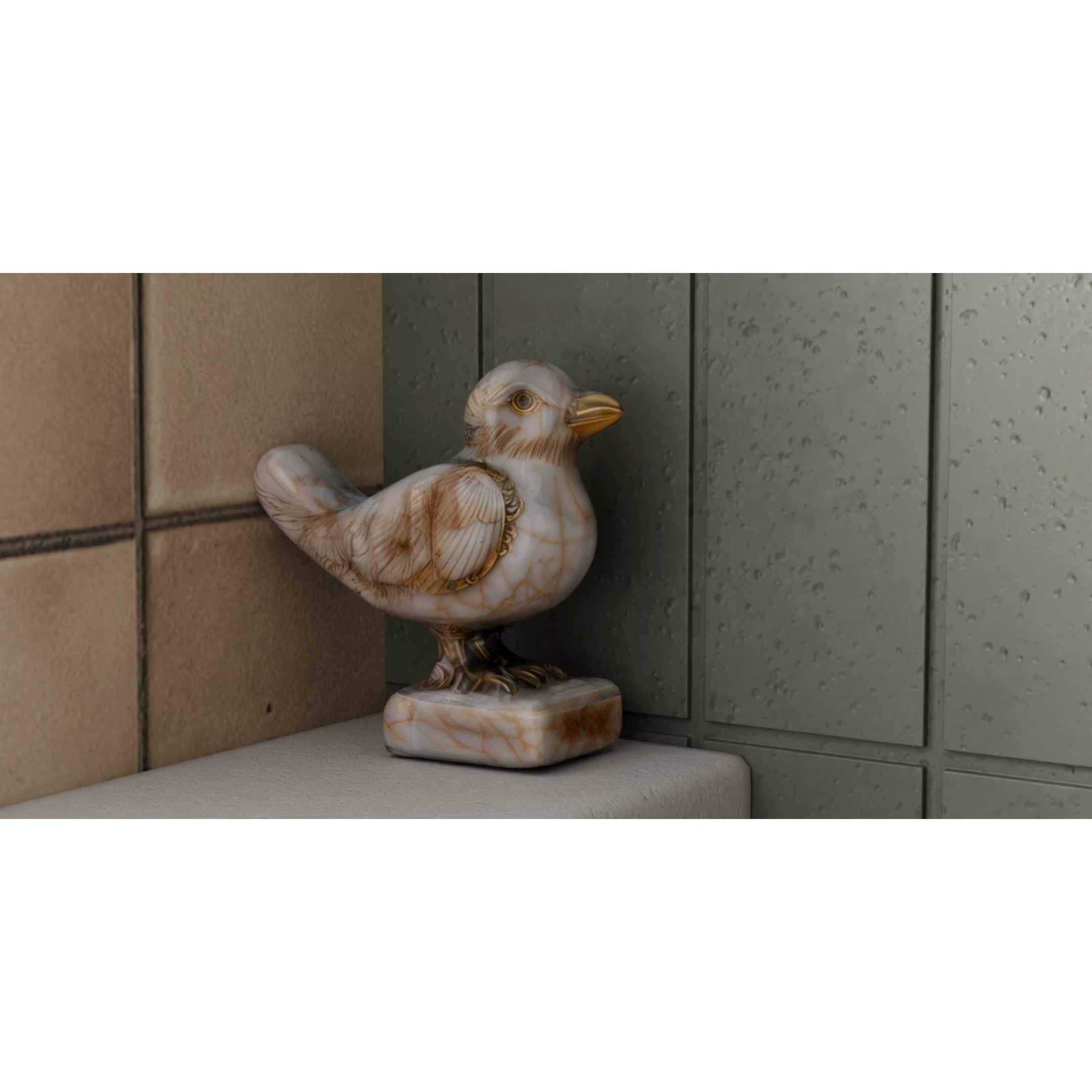 Green Bathroom - Game-Ready 3D Model - View 5