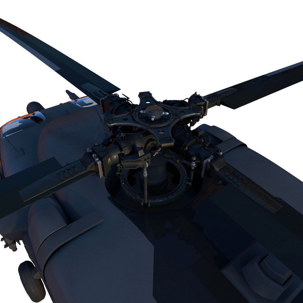 Military Blackhawk - Game-Ready 3D Model - View 10