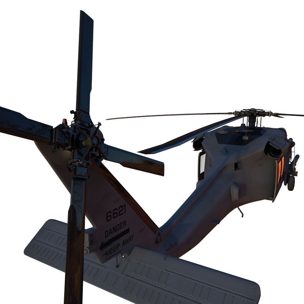 Military Blackhawk - Game-Ready 3D Model - View 11