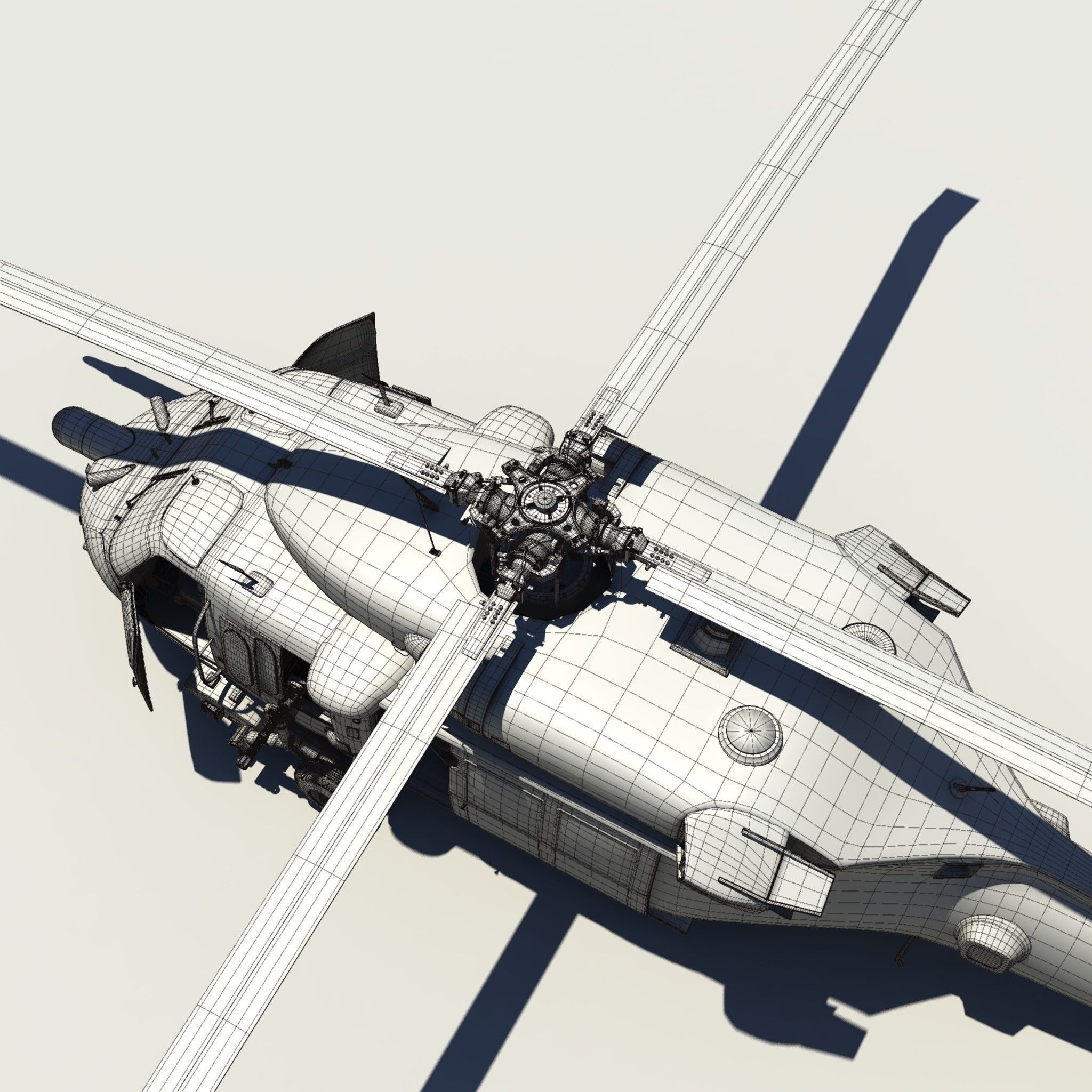 Military Blackhawk - Game-Ready 3D Model - View 14