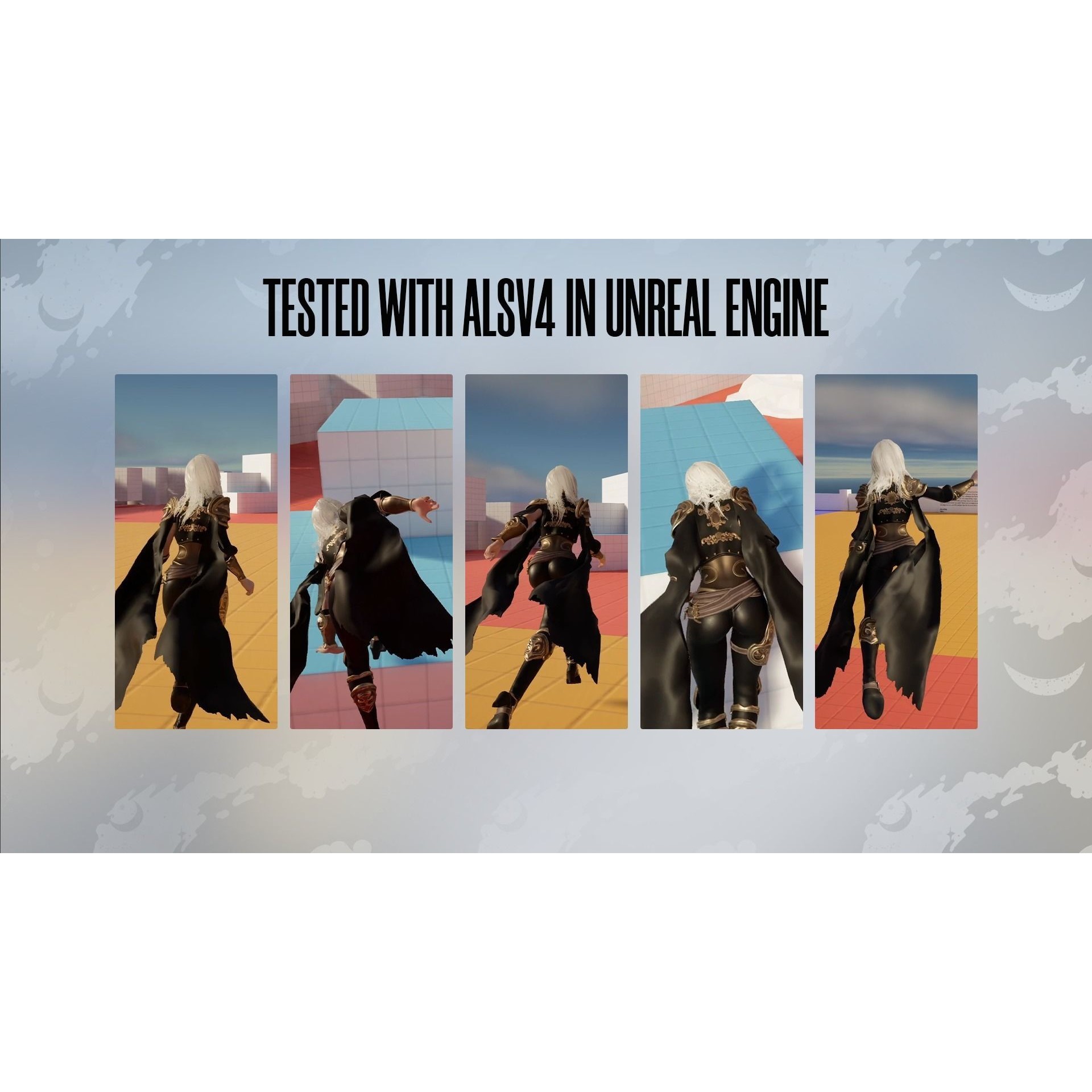 Dark Knight Girl Calista - Low-Poly Game-Ready 3D Model - View 13