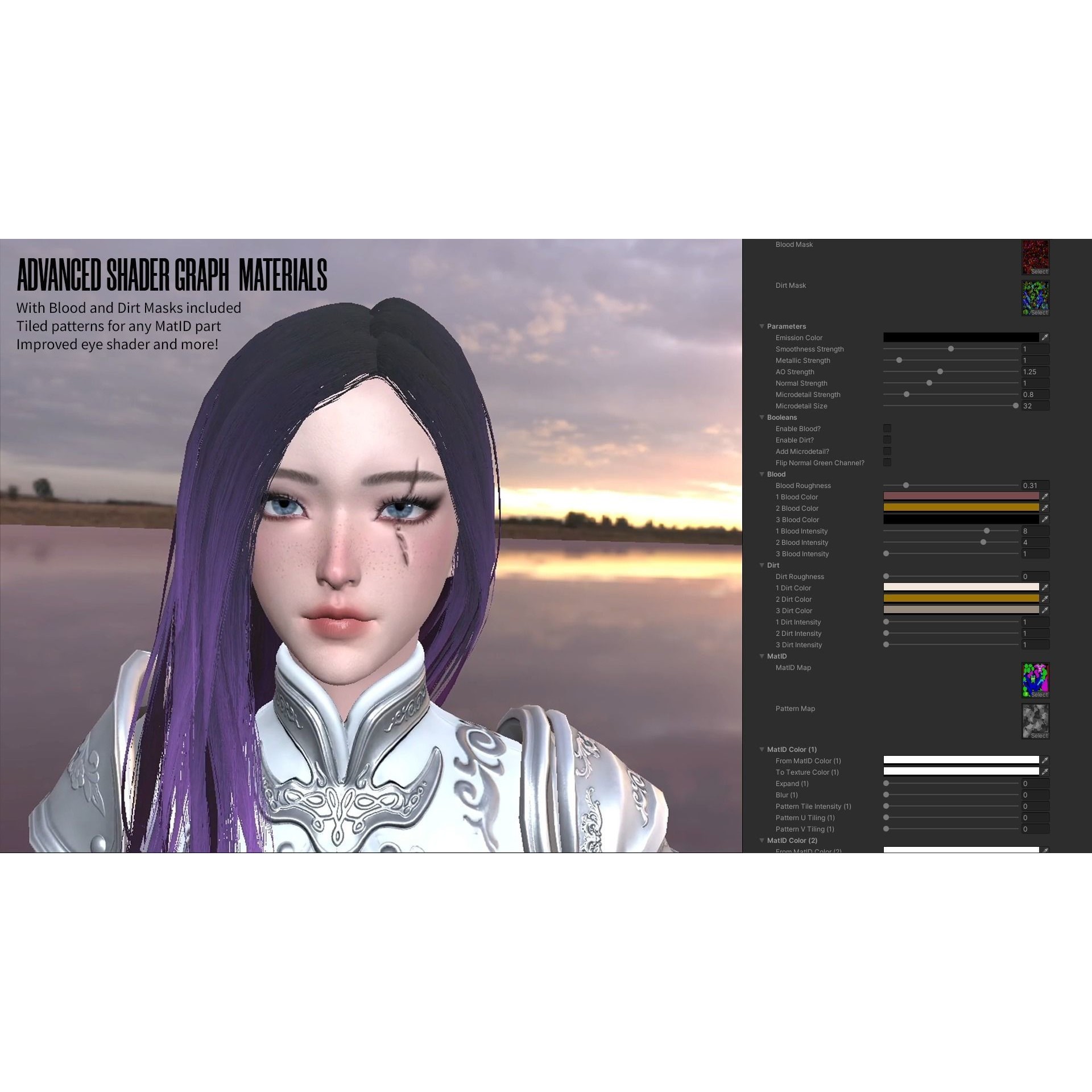 Dark Knight Girl Calista - Low-Poly Game-Ready 3D Model - View 17