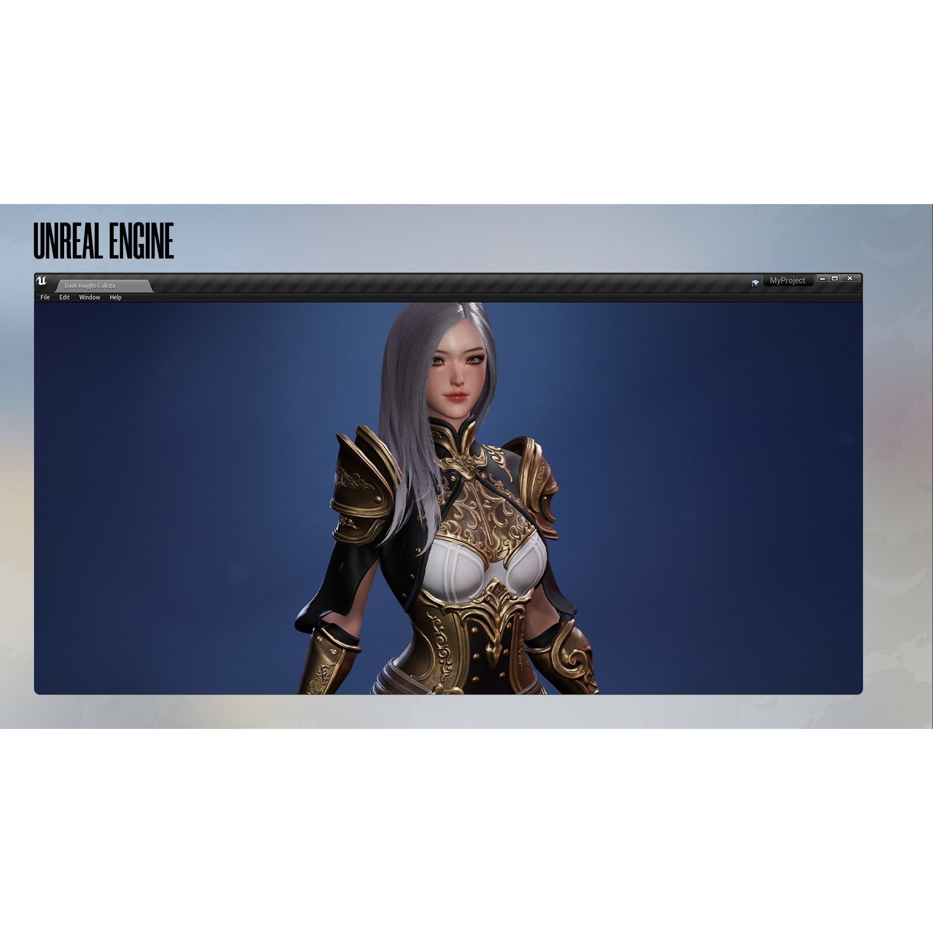 Dark Knight Girl Calista - Low-Poly Game-Ready 3D Model - View 19