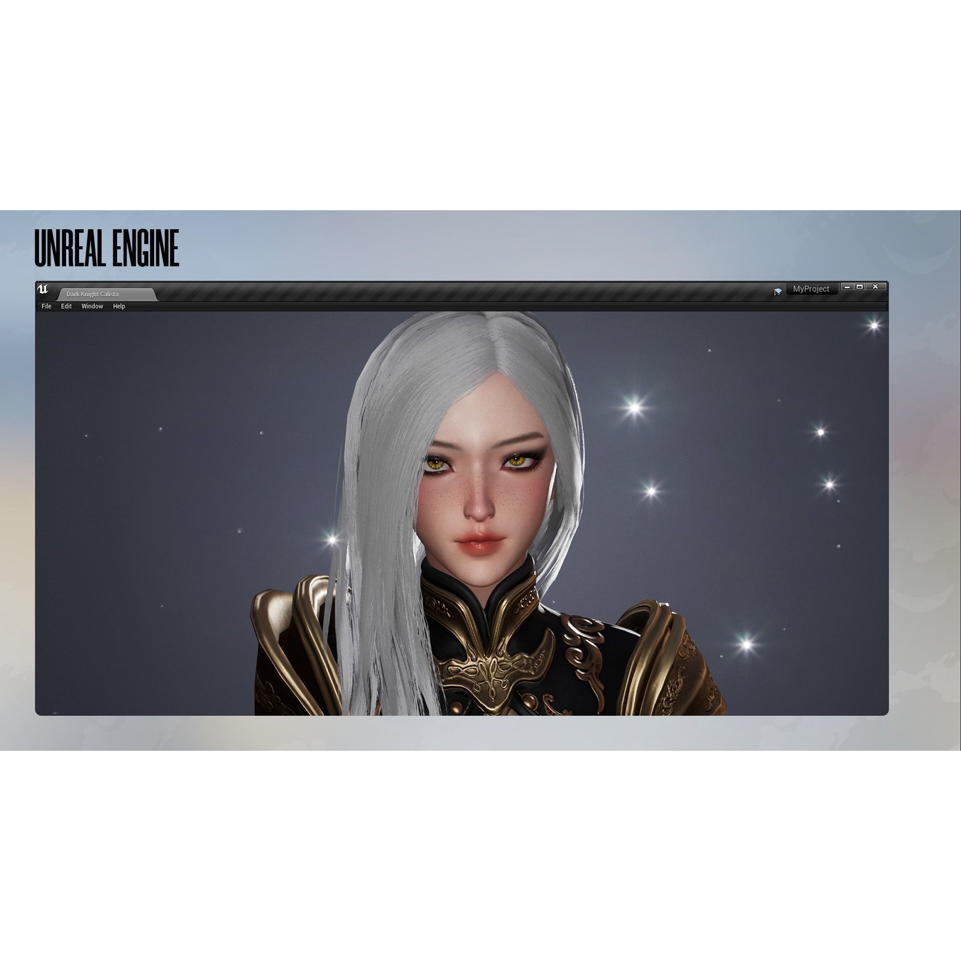 Dark Knight Girl Calista - Low-Poly Game-Ready 3D Model - View 20