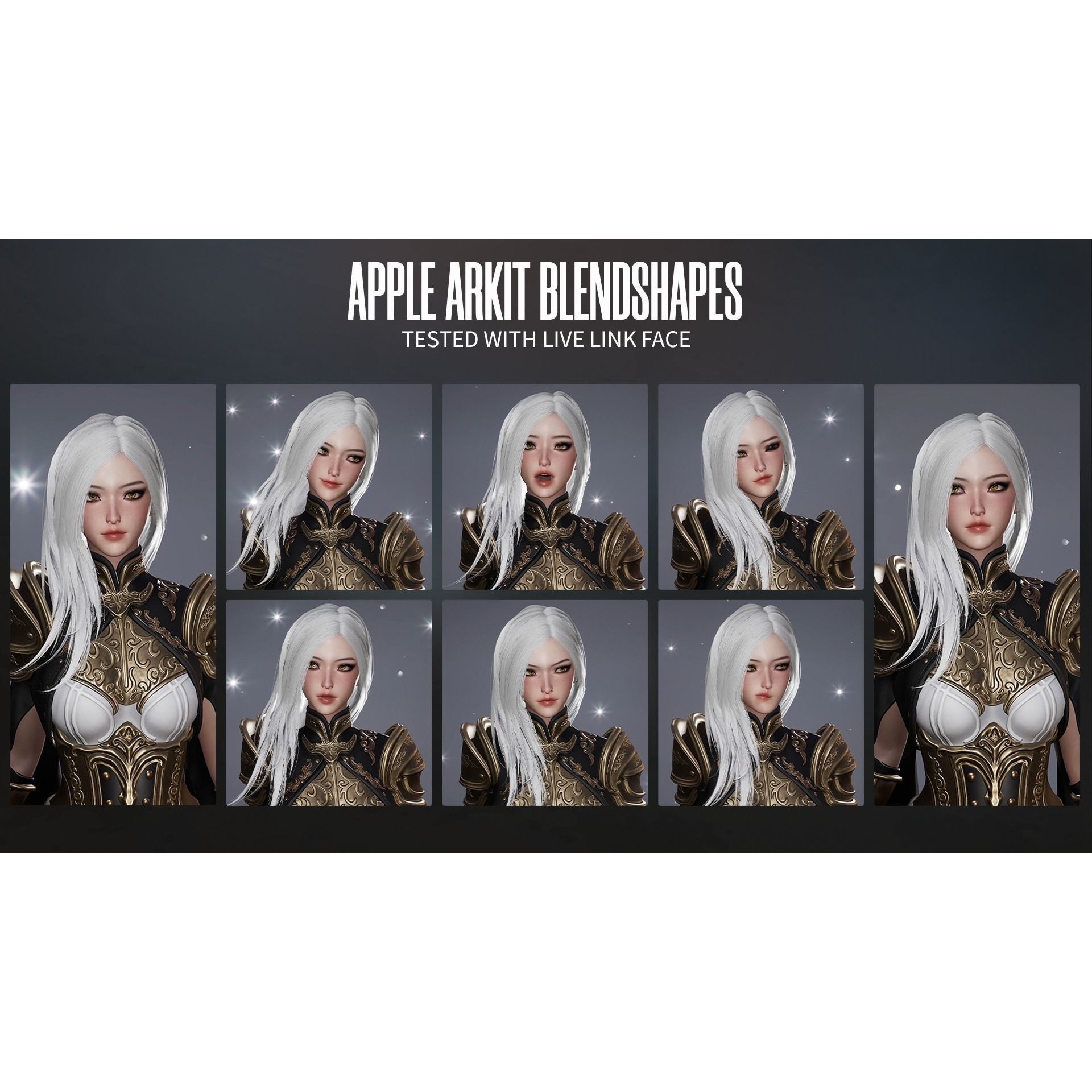 Dark Knight Girl Calista - Low-Poly Game-Ready 3D Model - View 8