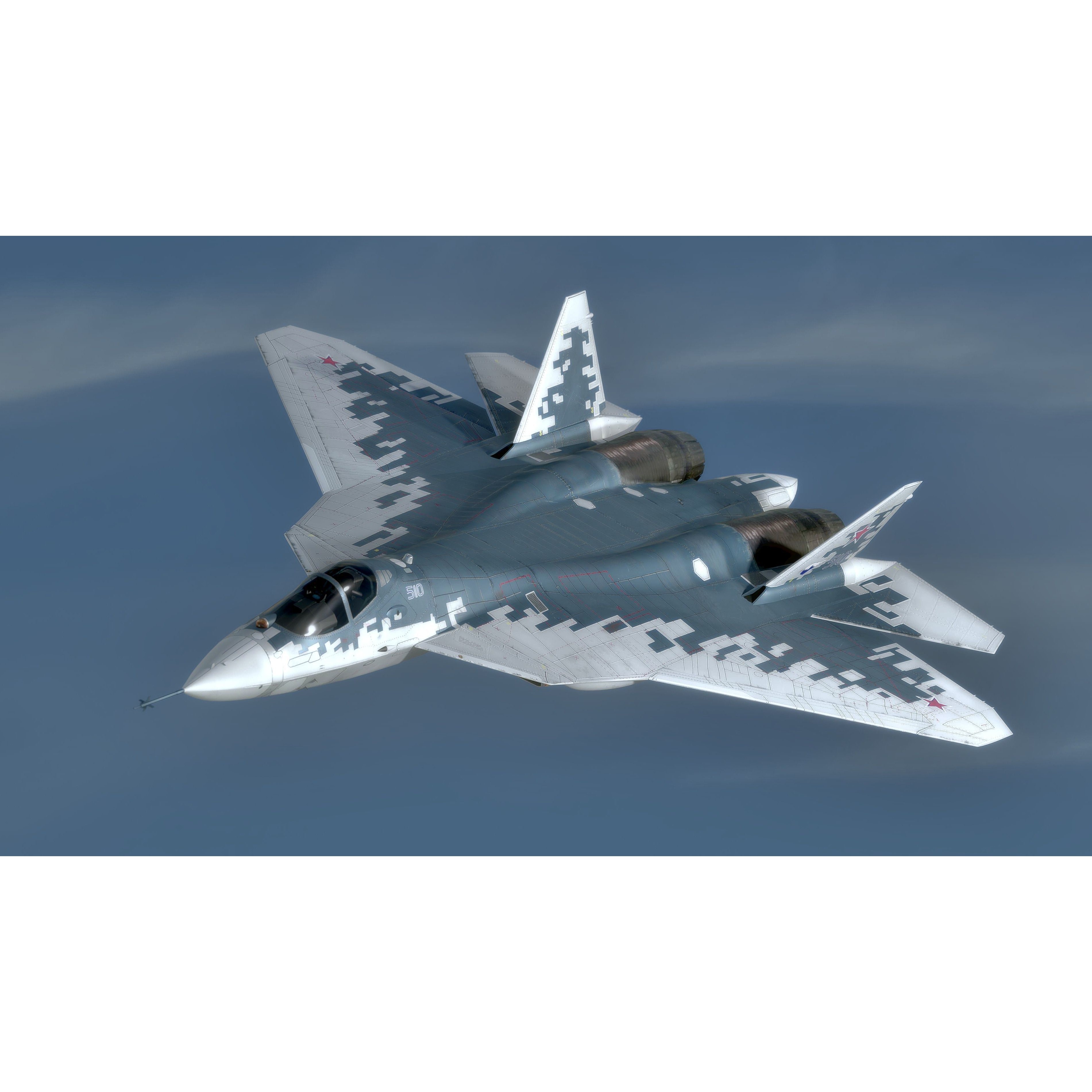 SU57 Felon - Low-Poly Game-Ready 3D Model - View 19
