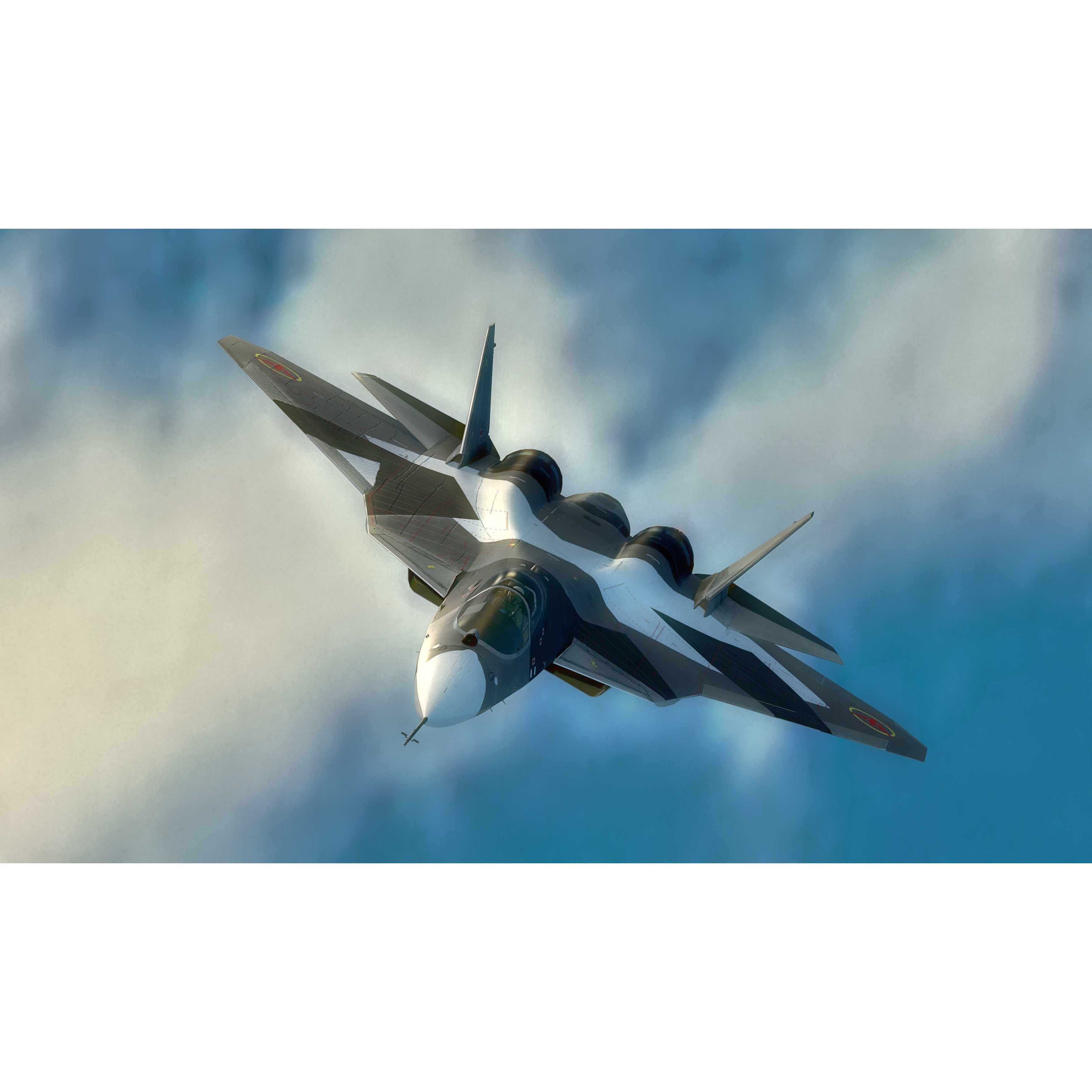 SU57 Felon - Low-Poly Game-Ready 3D Model - View 21