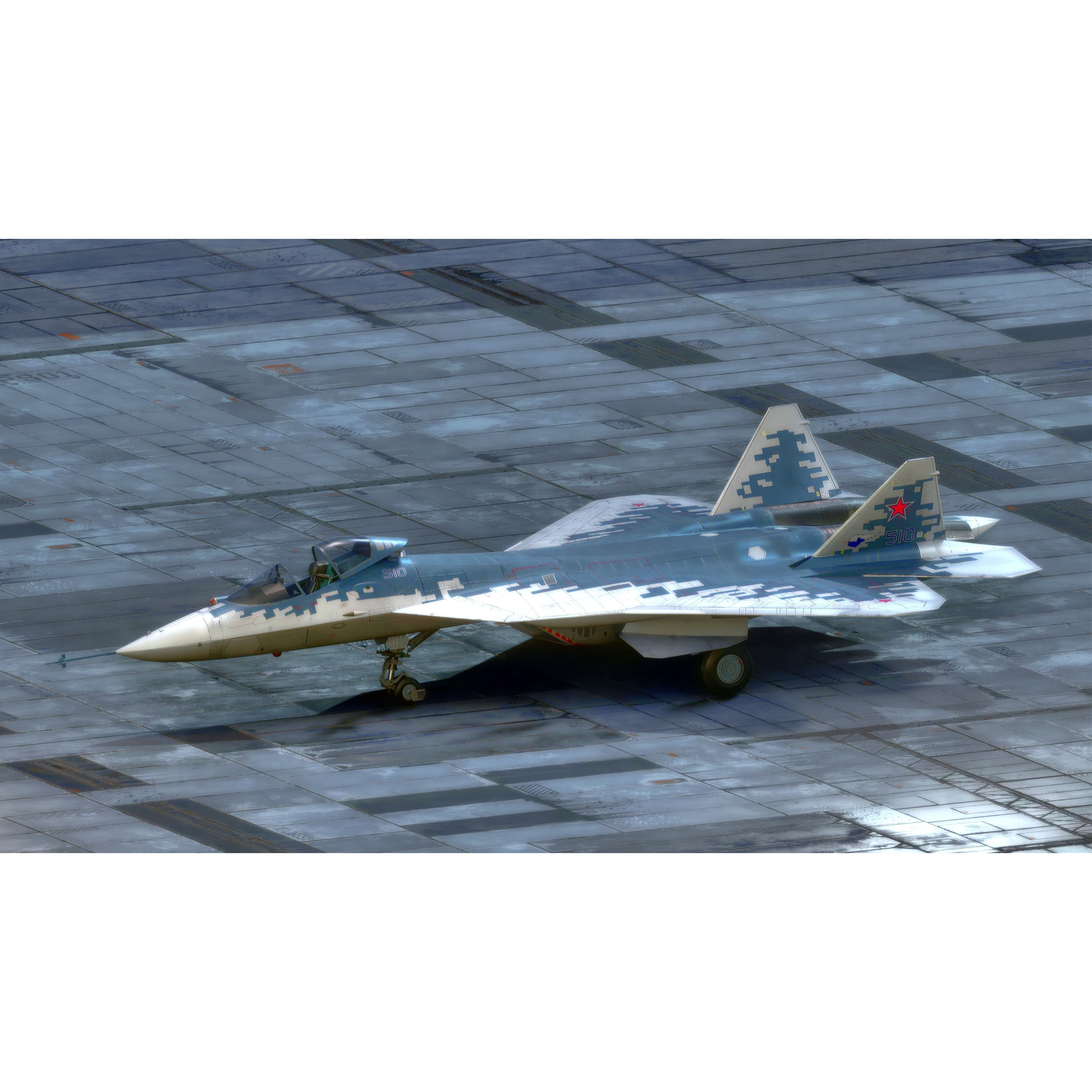 SU57 Felon - Low-Poly Game-Ready 3D Model - View 26