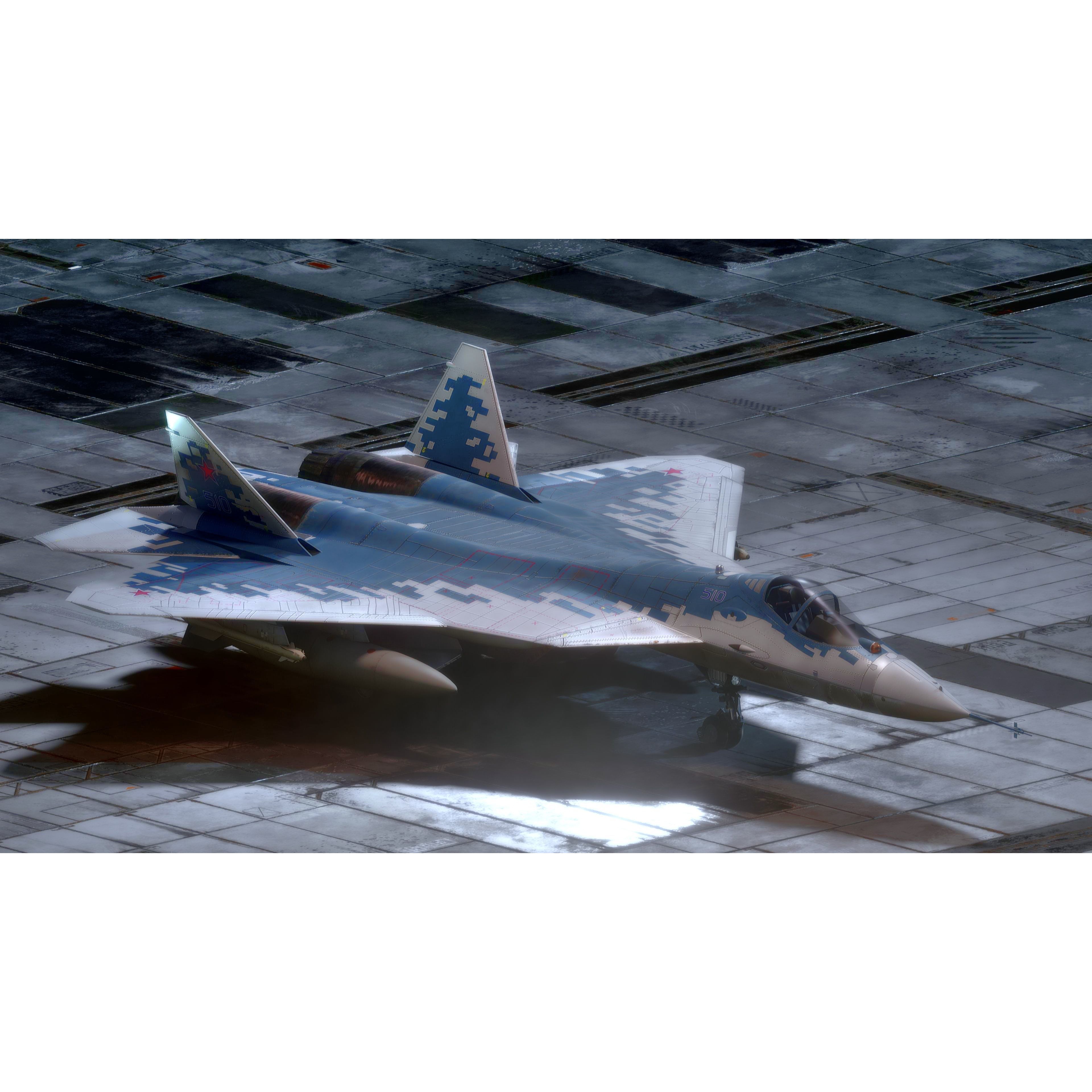 SU57 Felon - Low-Poly Game-Ready 3D Model - View 27