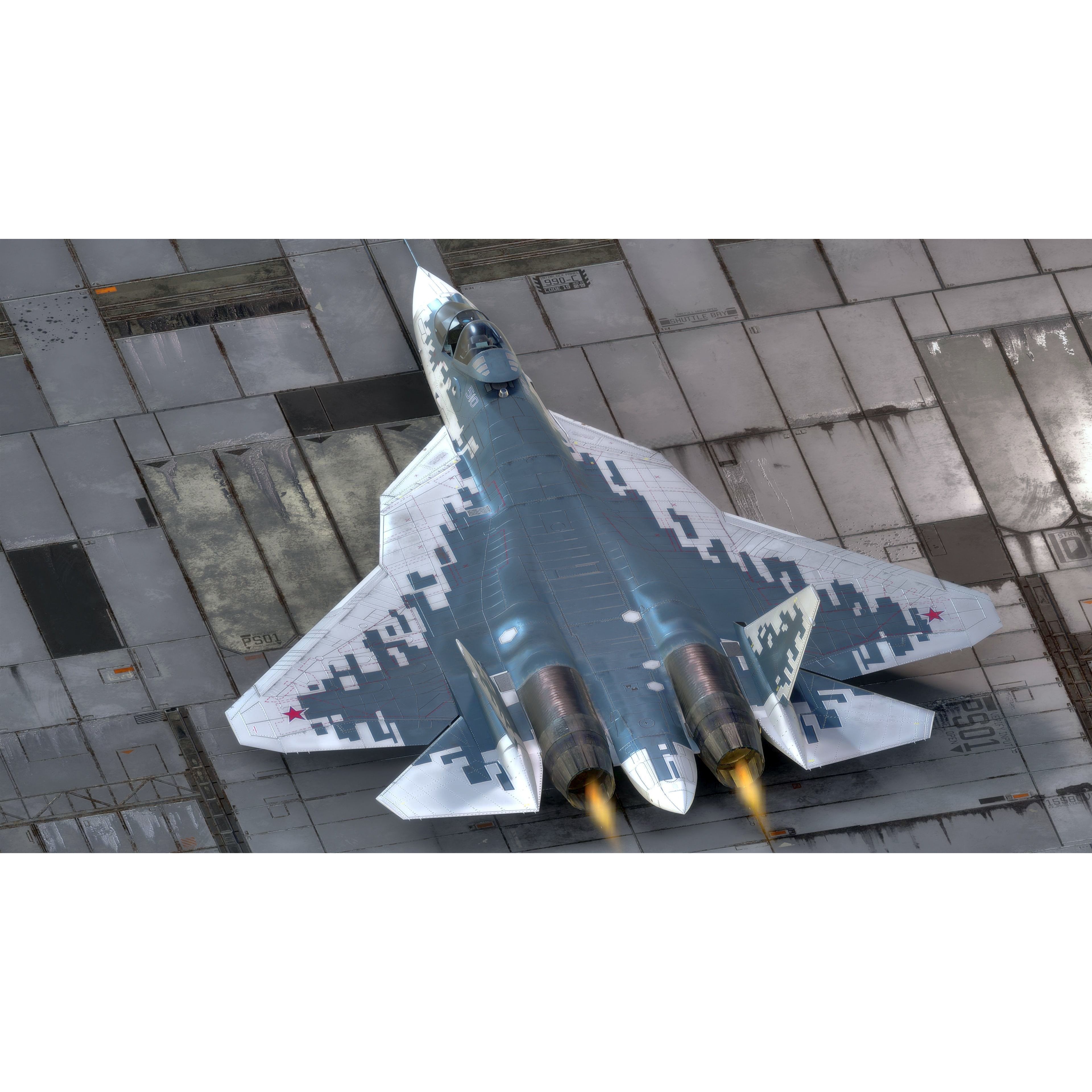SU57 Felon - Low-Poly Game-Ready 3D Model - View 28
