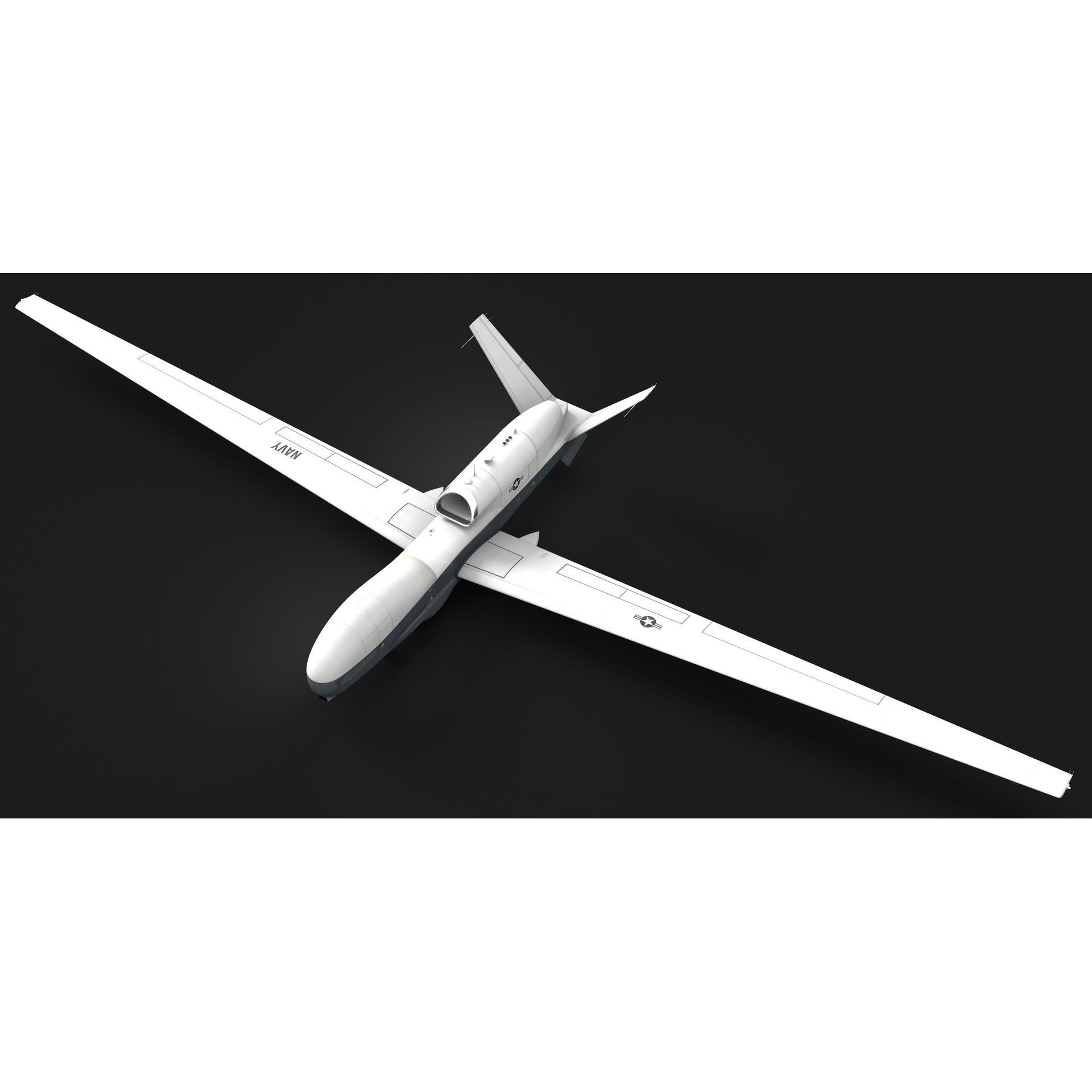 Northrop Grumman MQ-4C Triton - Game-Ready 3D Model - View 28