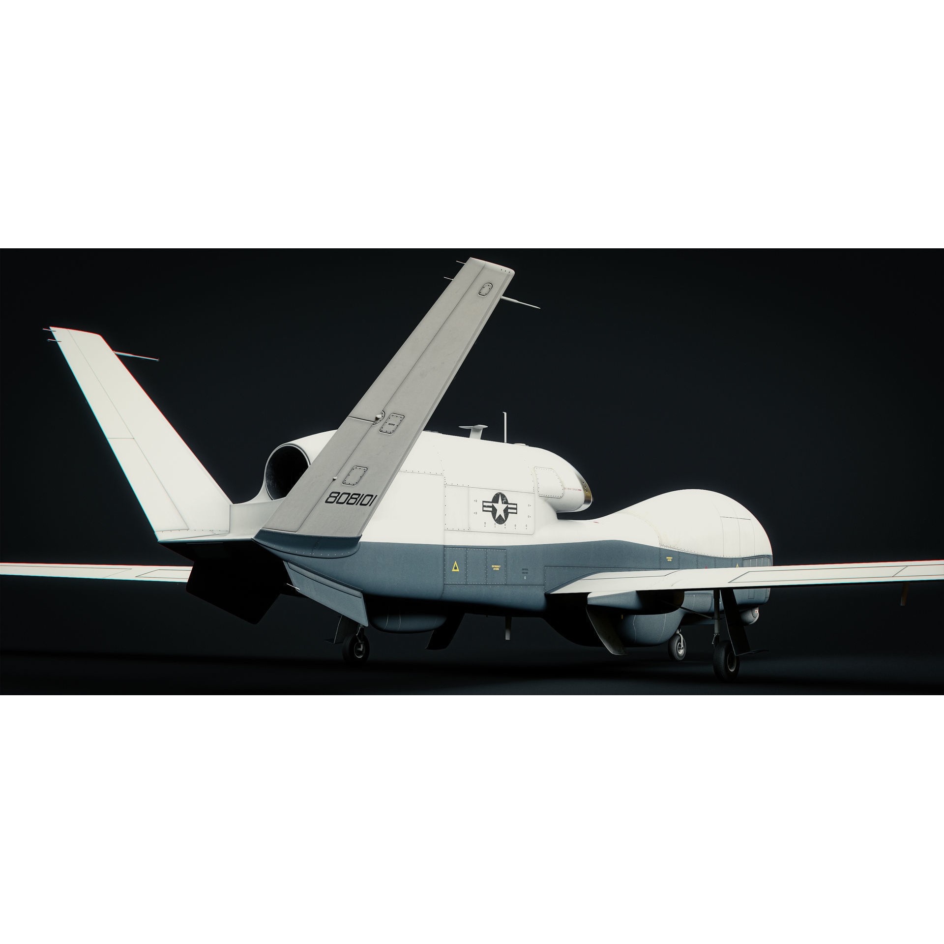 Northrop Grumman MQ-4C Triton - Game-Ready 3D Model - View 48