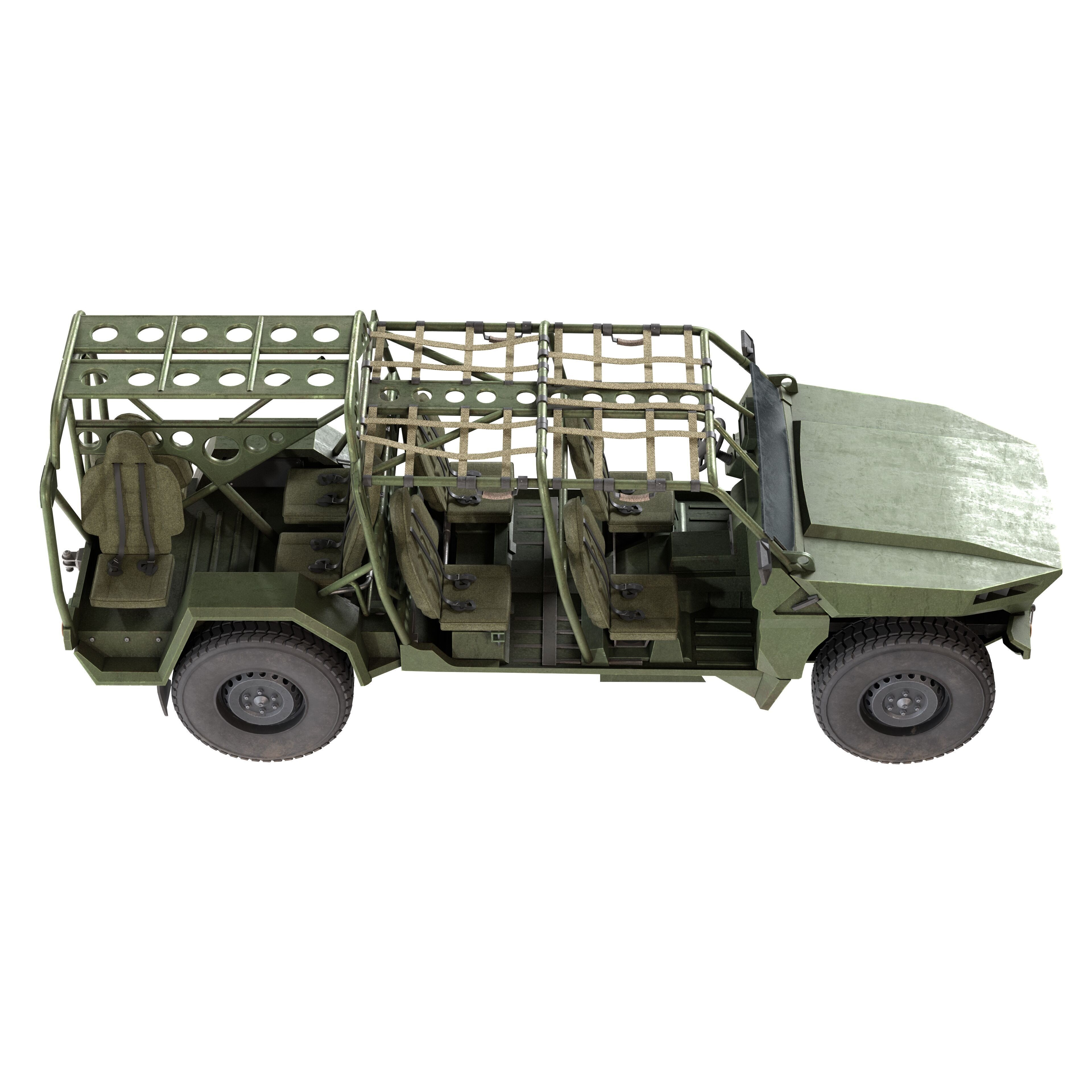 Chevy Colorado ZR2 Military ISV - Low-Poly Game-Ready 3D Model - View 5