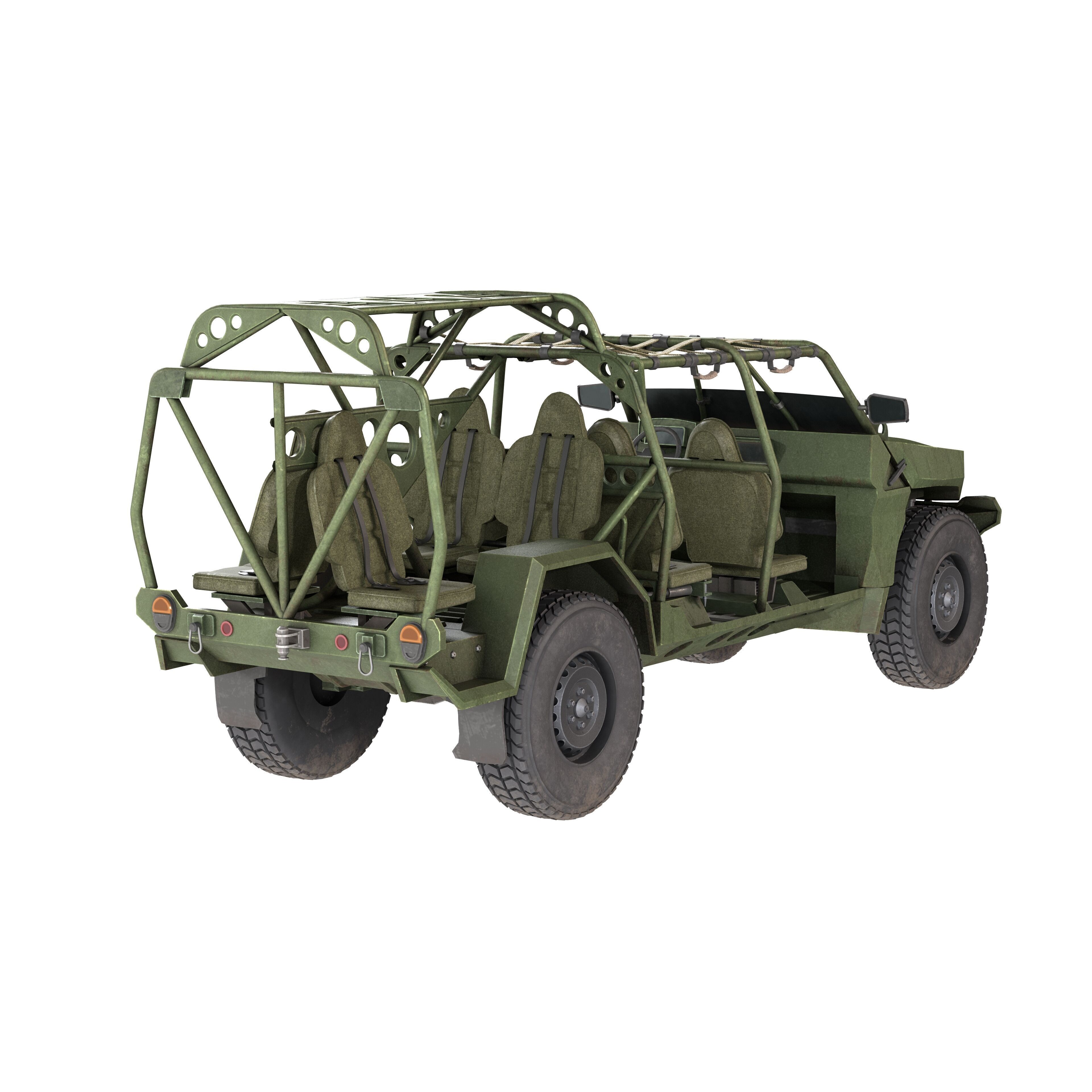 Chevy Colorado ZR2 Military ISV - Low-Poly Game-Ready 3D Model - View 6