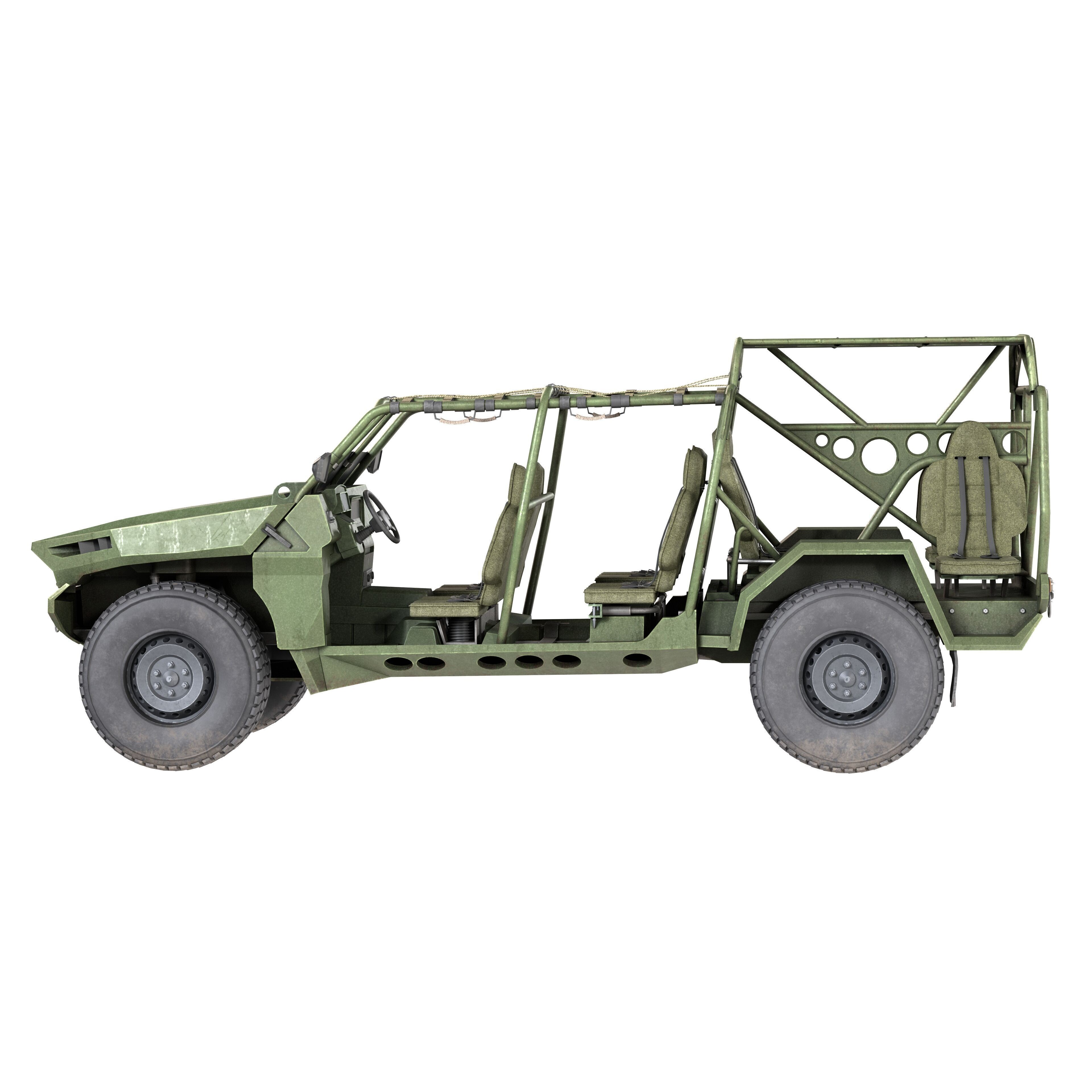 Chevy Colorado ZR2 Military ISV - Low-Poly Game-Ready 3D Model - View 7