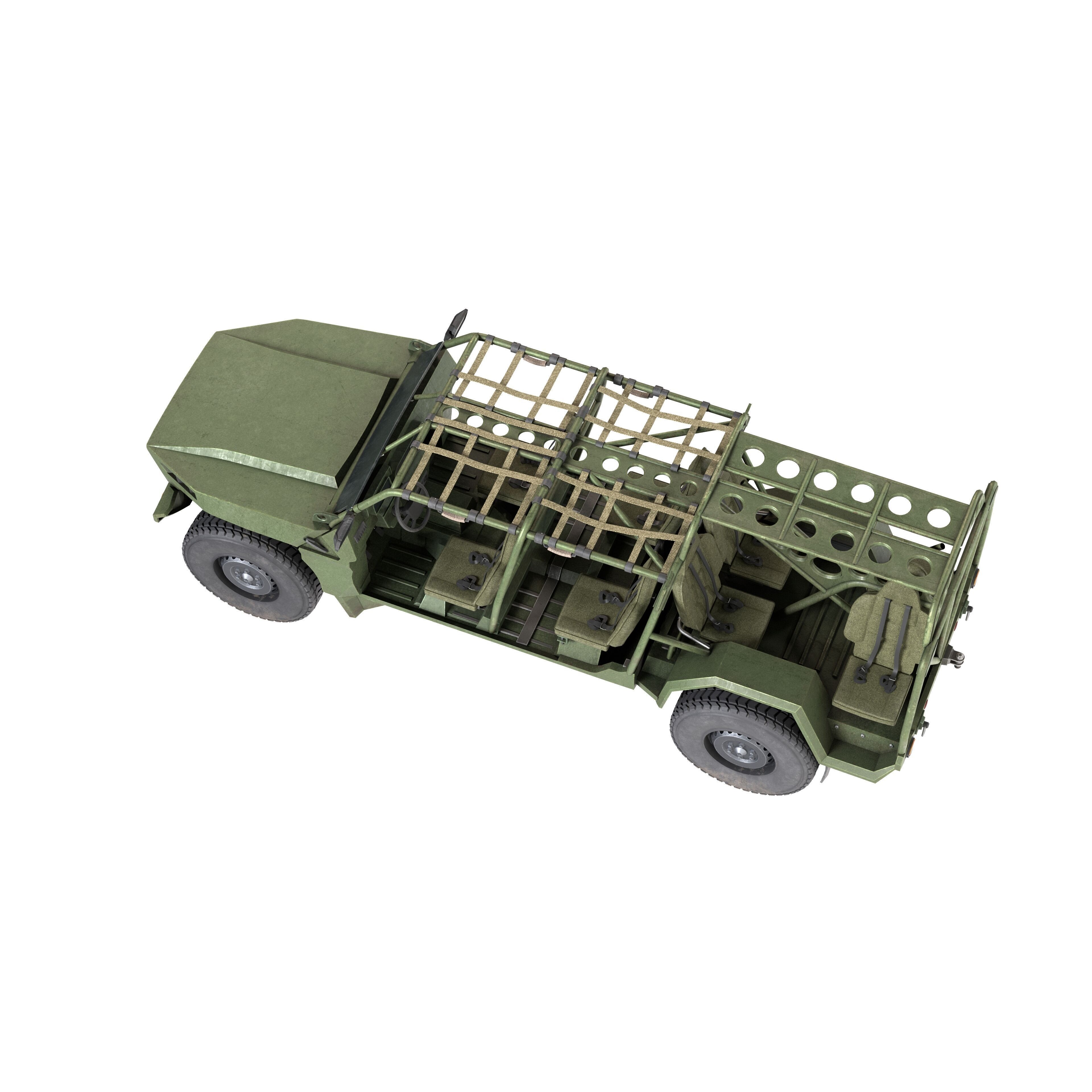 Chevy Colorado ZR2 Military ISV - Low-Poly Game-Ready 3D Model - View 8