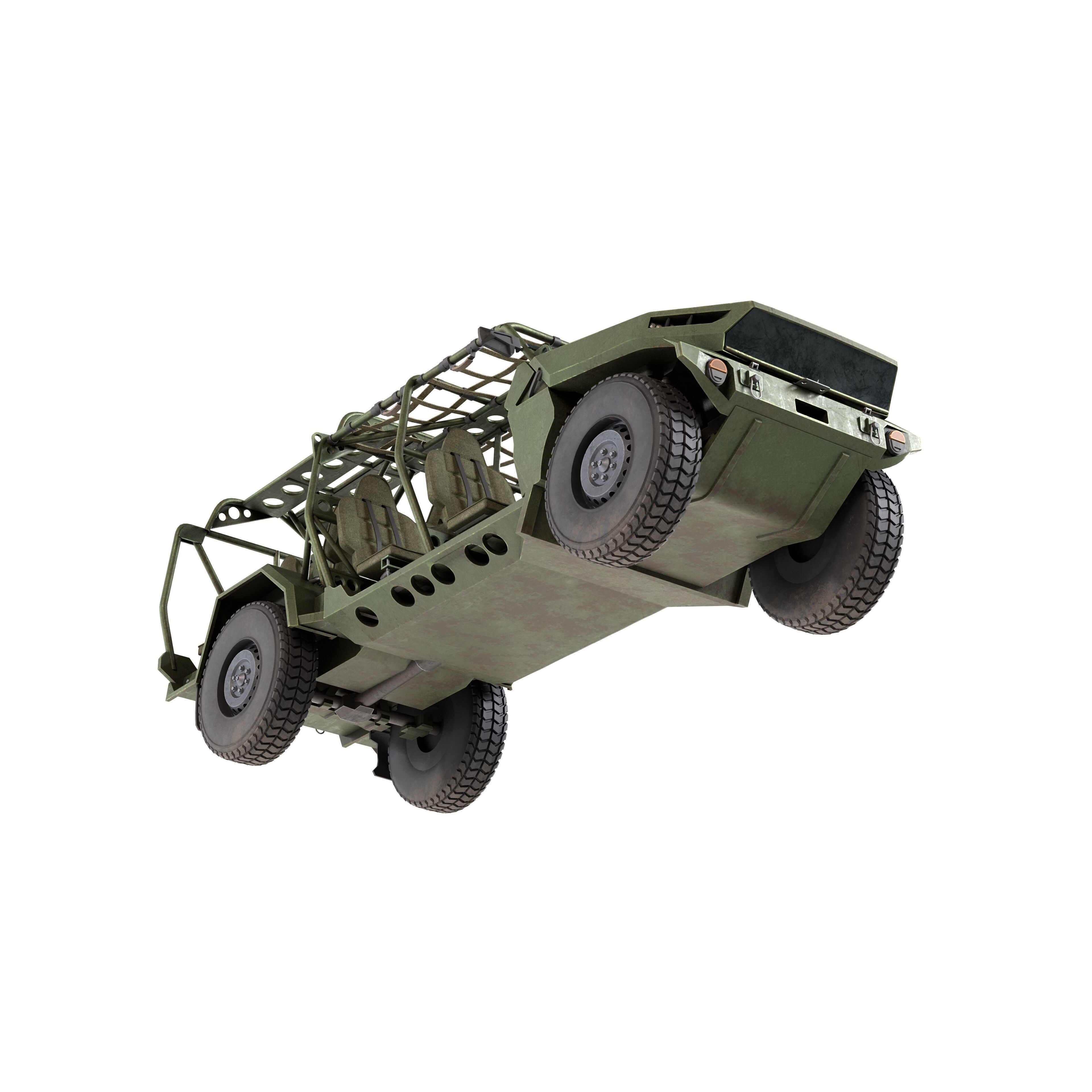 Chevy Colorado ZR2 Military ISV - Low-Poly Game-Ready 3D Model - View 9