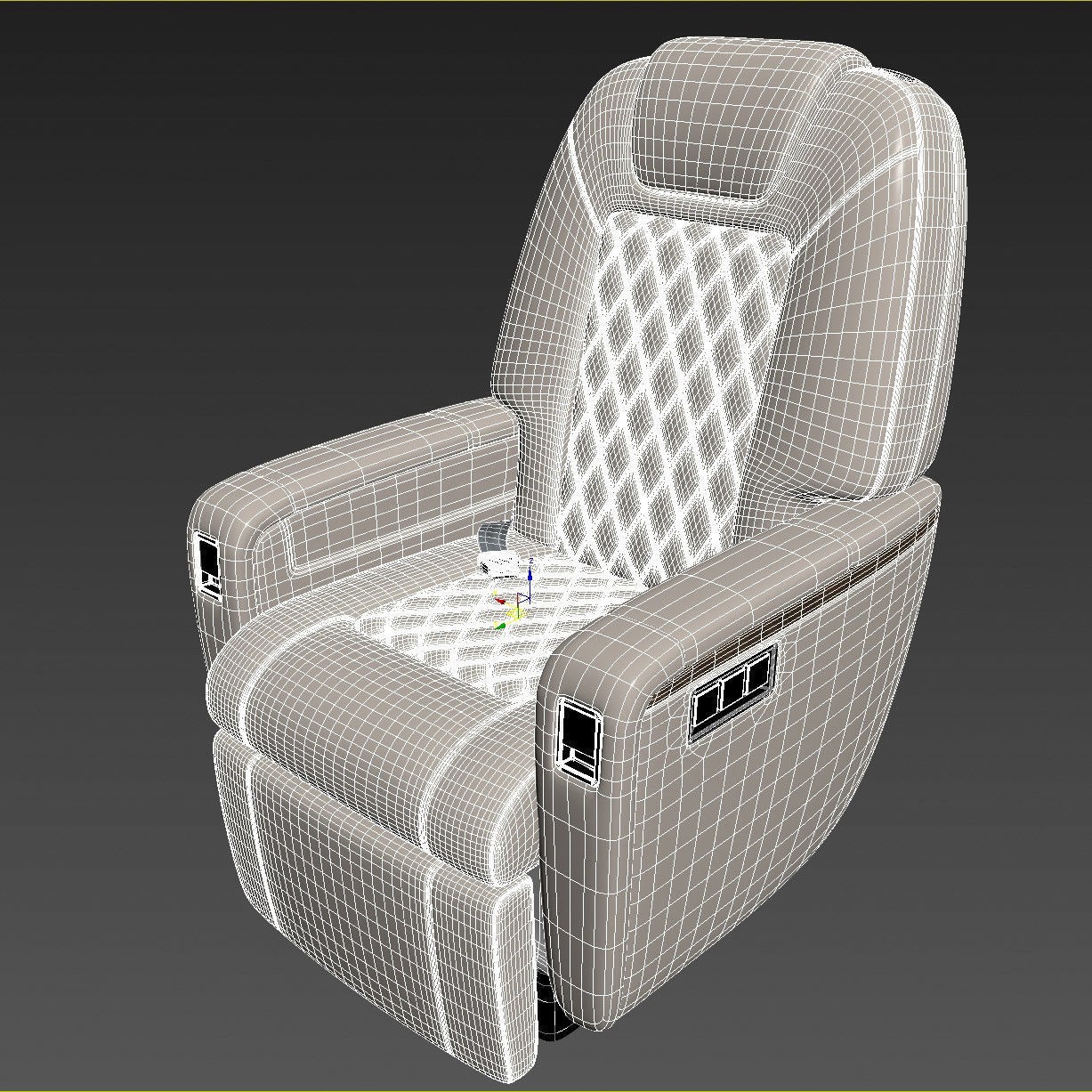 Business Jet Interior - Fully Textured 3D Model - View 12