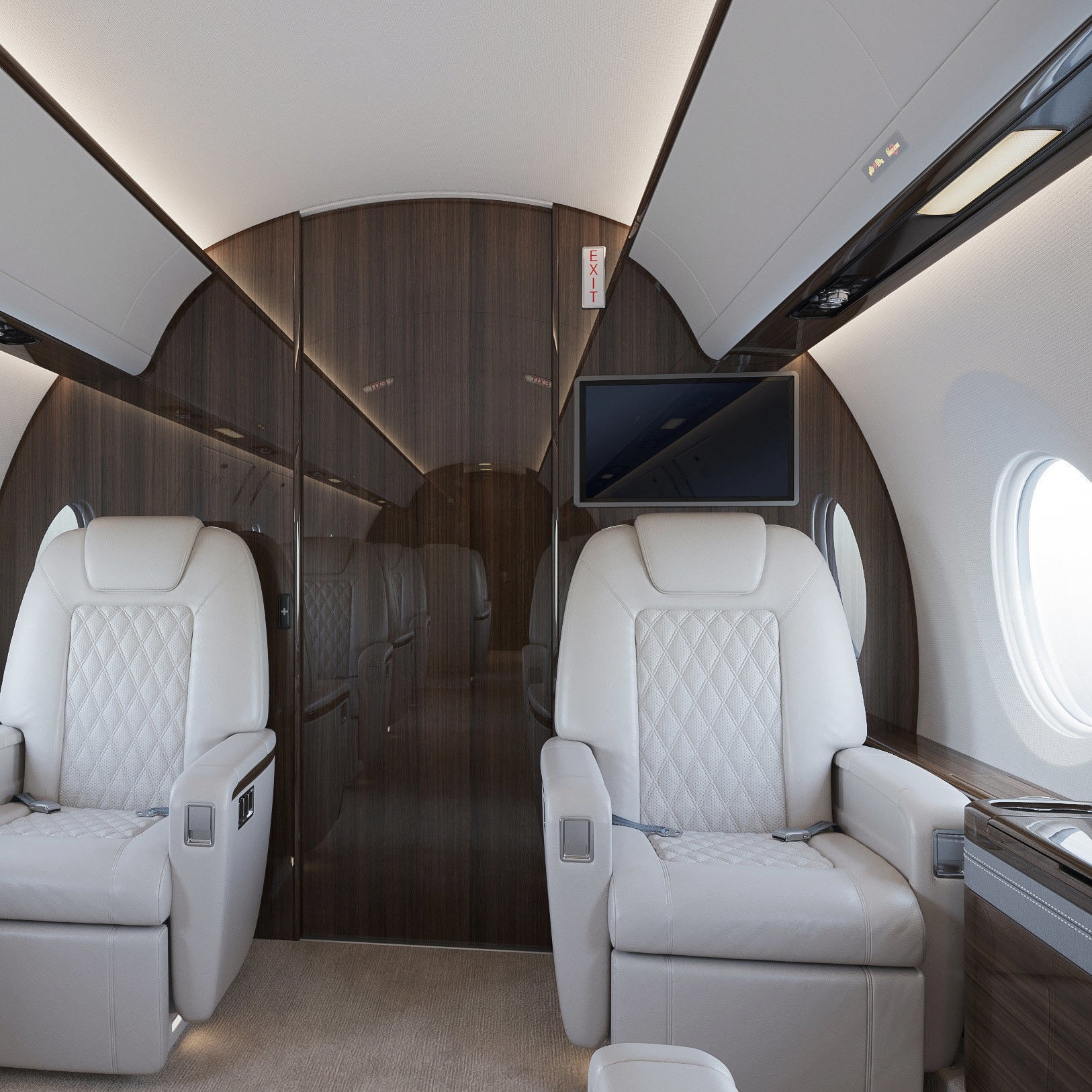 Business Jet Interior - Fully Textured 3D Model - View 3